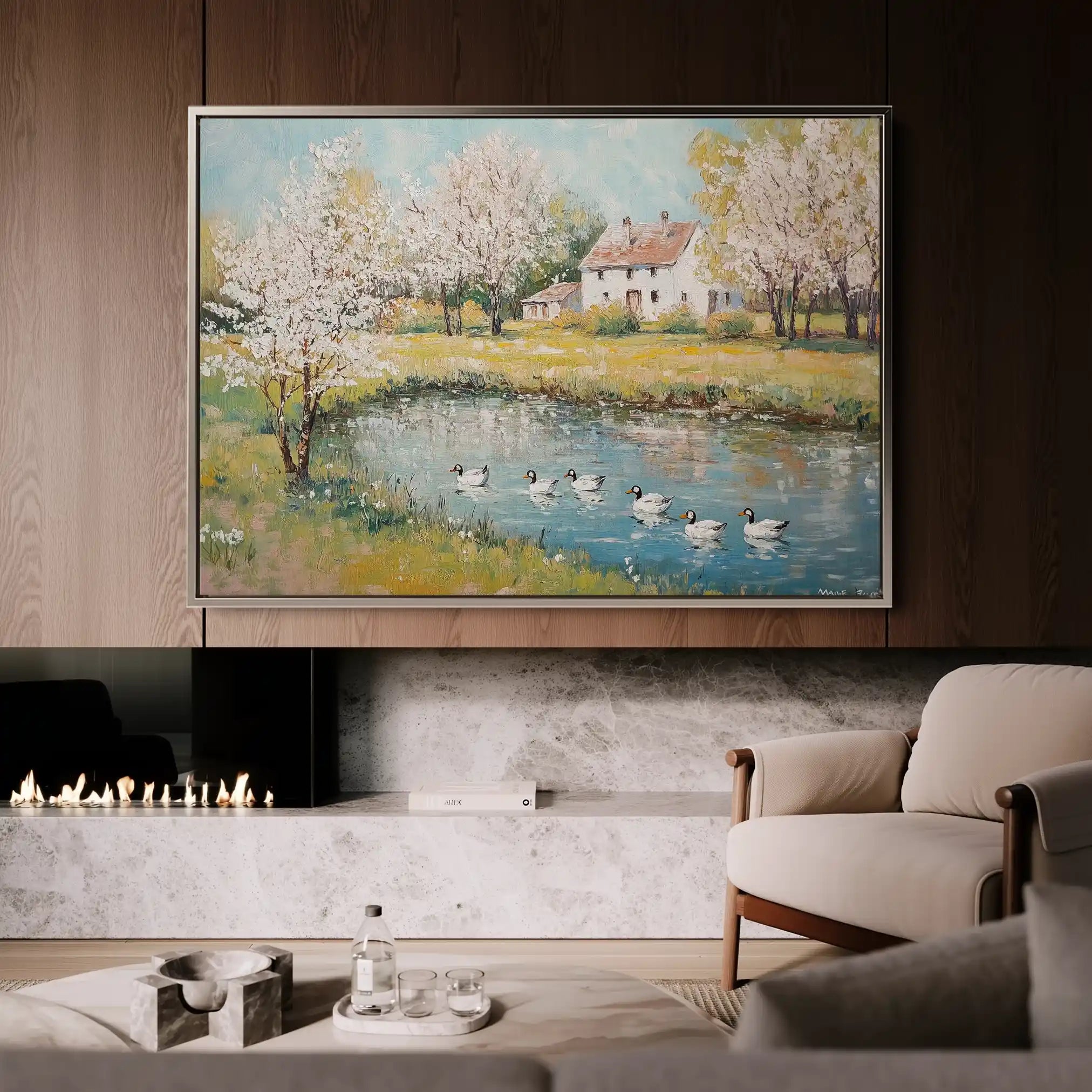 Landscape 222 Canvas Art 90 x 60 cm / Stretched on hidden frame