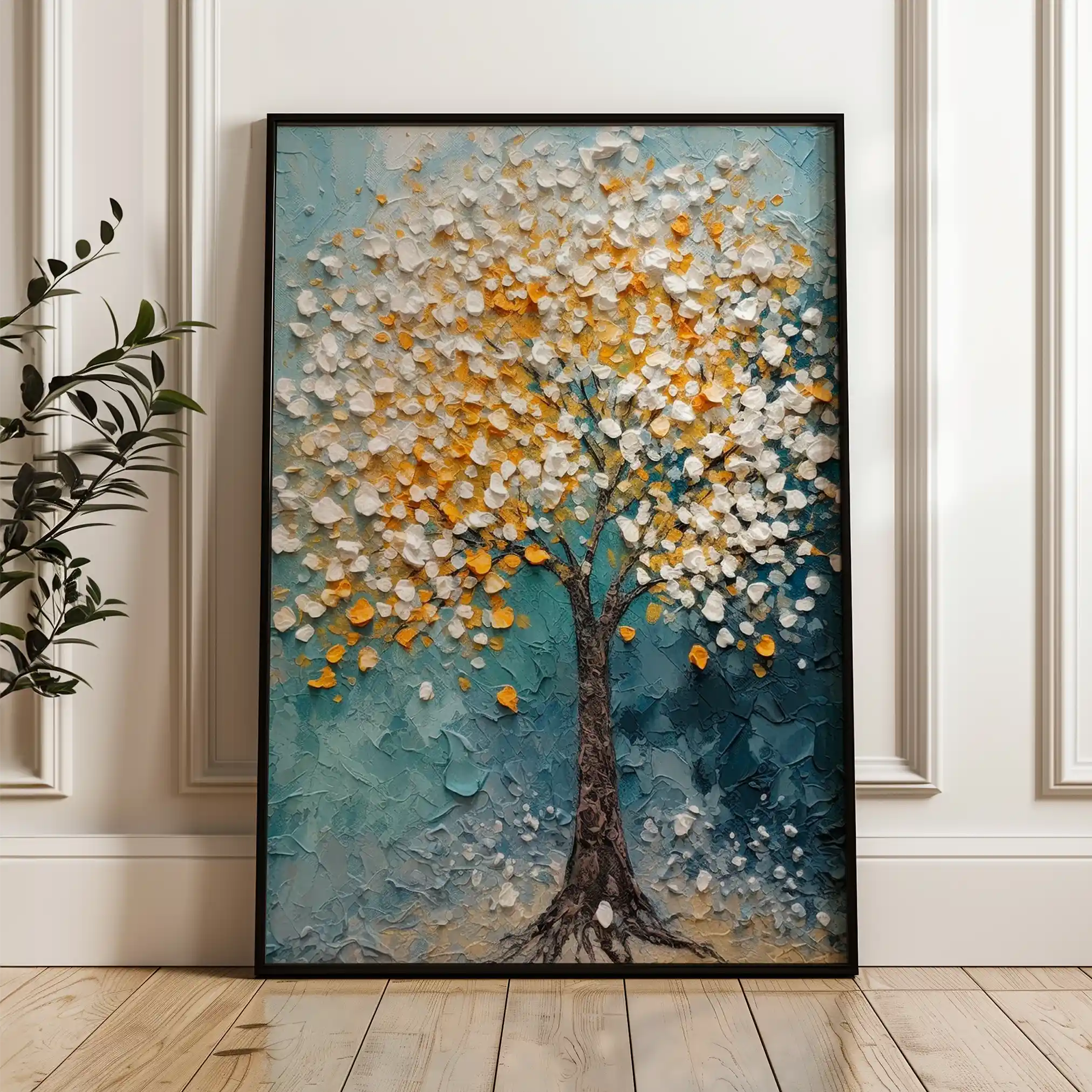 Floral Canvas Wall Art WAD223-F 90 x 60 cm / Stretched on hidden frame