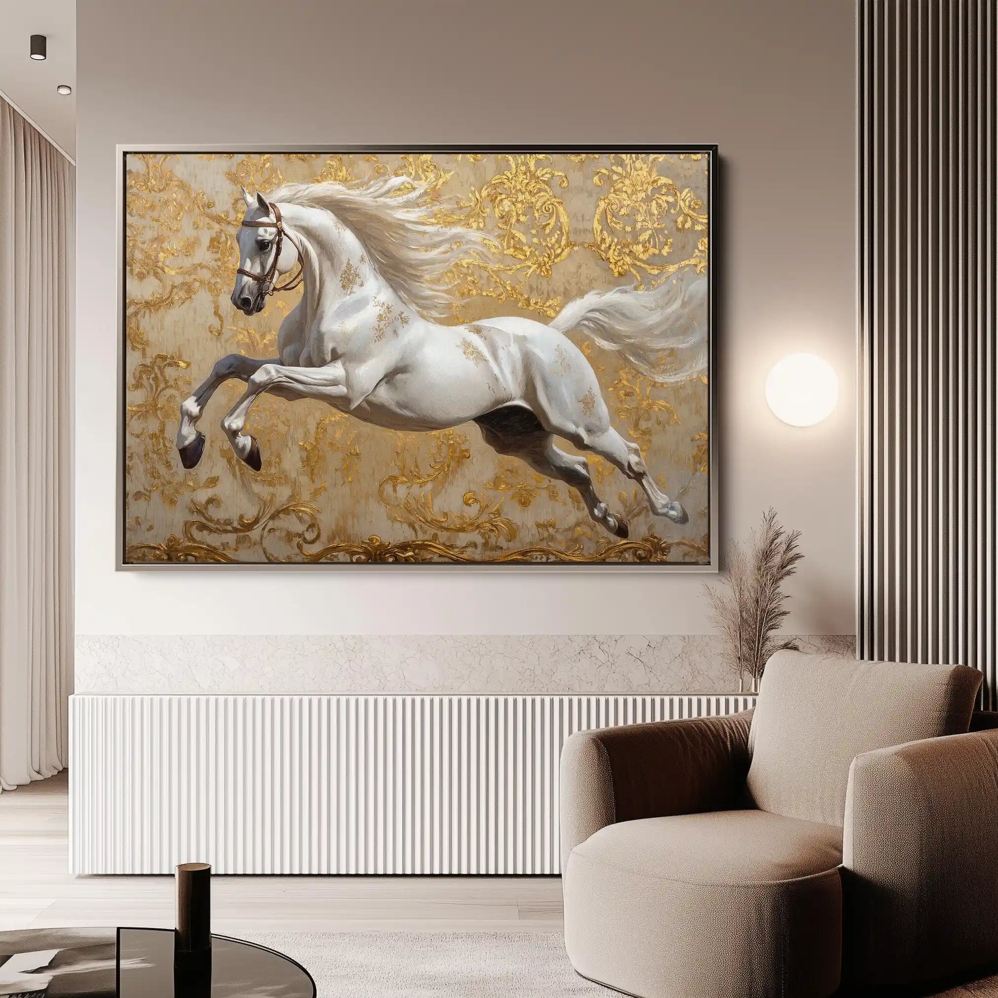Horses 224 Canvas Art 90 x 60 cm / Stretched on hidden frame