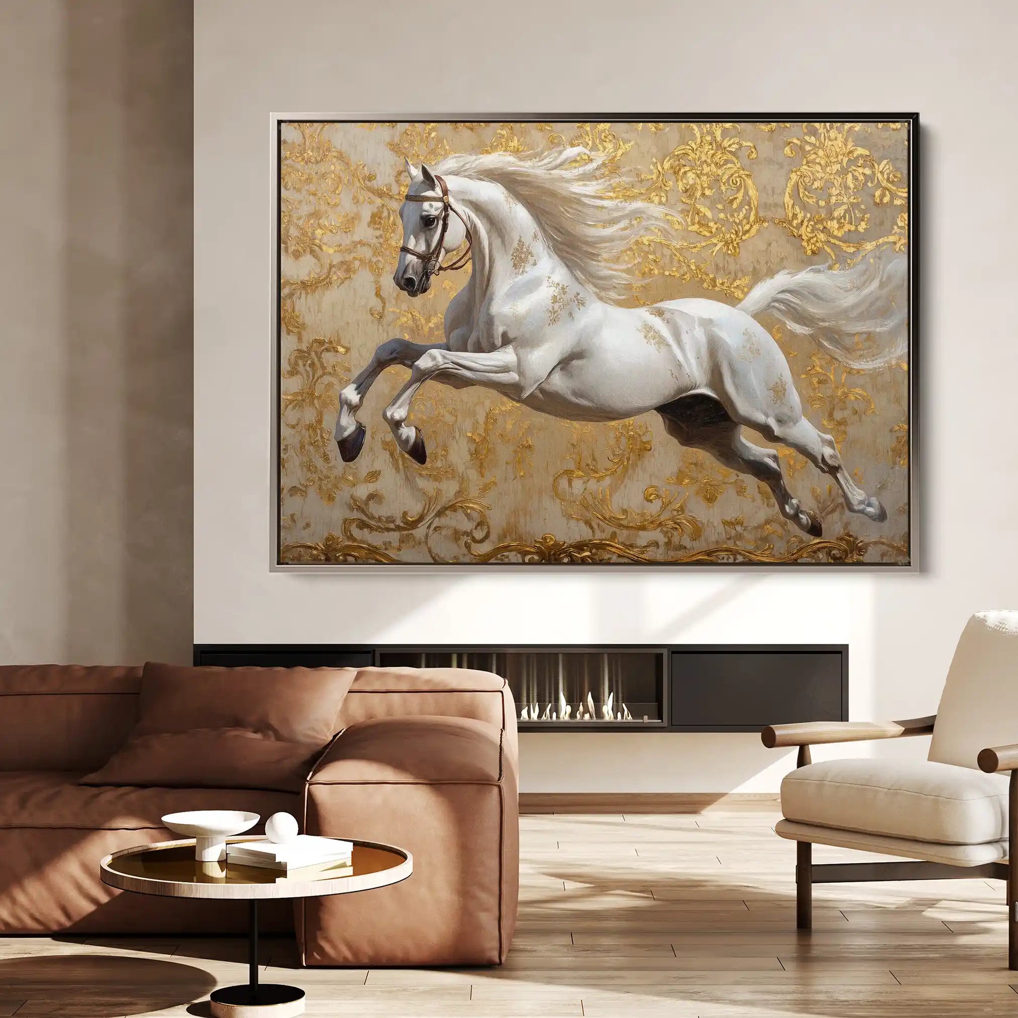 Horses 224 Canvas Art 90 x 60 cm / Stretched on hidden frame