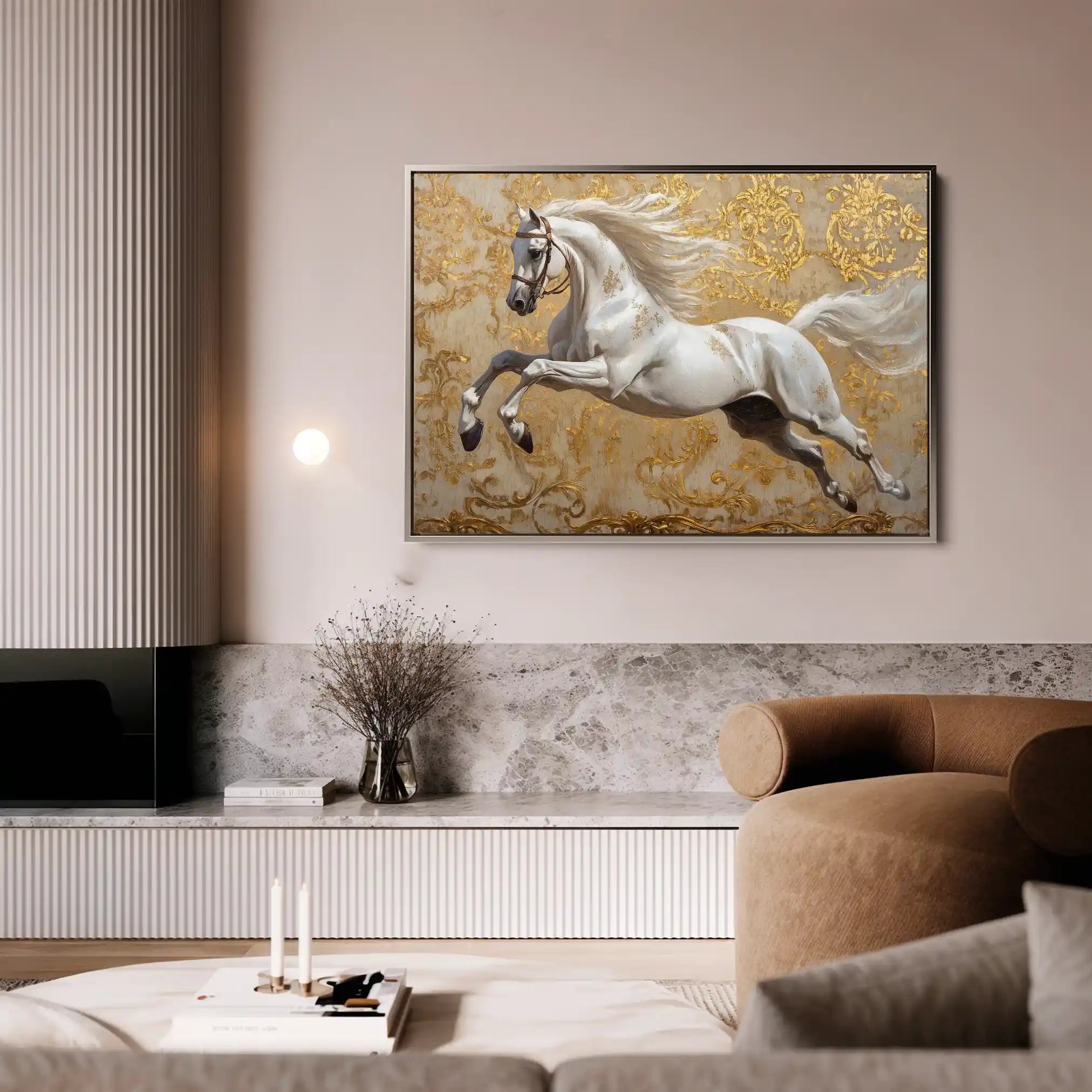 Horses 224 Canvas Art 90 x 60 cm / Stretched on hidden frame
