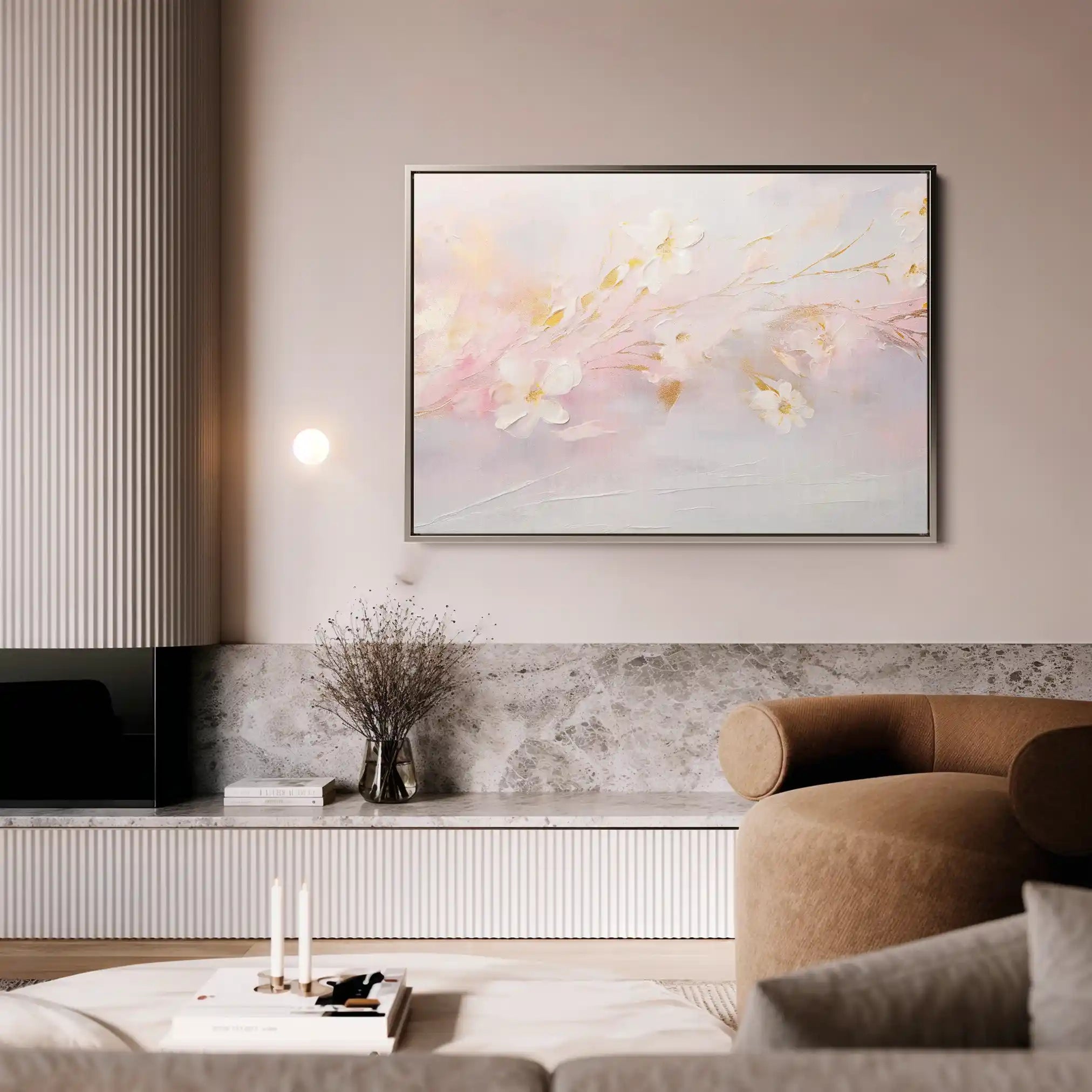 Floral Canvas Wall Art WAD225-F 90 x 60 cm / Stretched on hidden frame