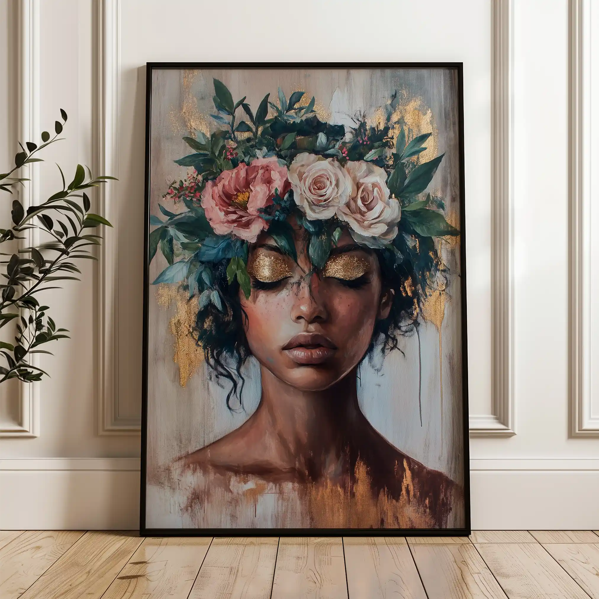 Portrait 226 Canvas Art 90 x 60 cm / Stretched on hidden frame