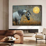 Horses 227 Canvas Art 90 x 60 cm / Stretched on hidden frame