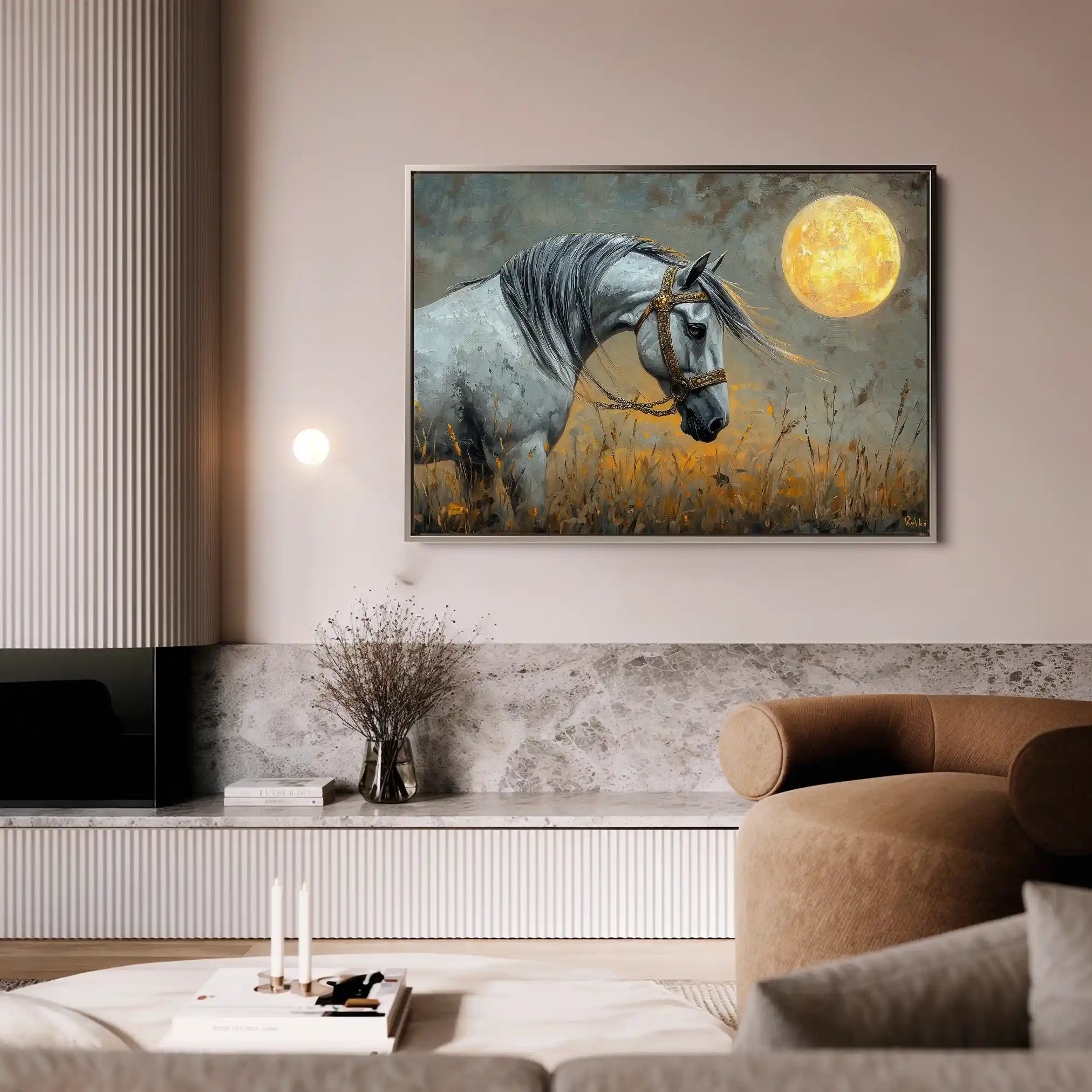 Horses 227 Canvas Art 90 x 60 cm / Stretched on hidden frame