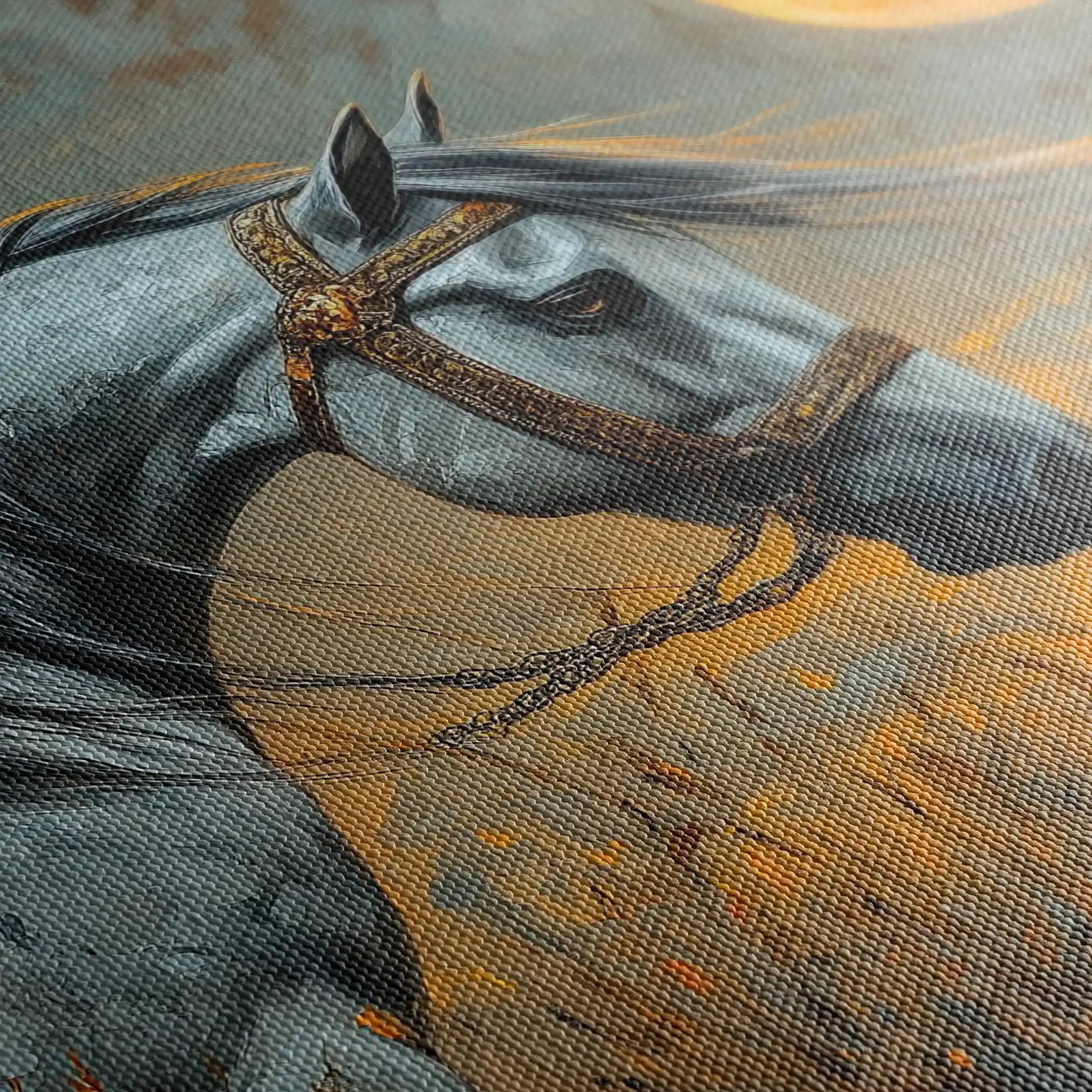 Horses 227 Canvas Art 90 x 60 cm / Stretched on hidden frame