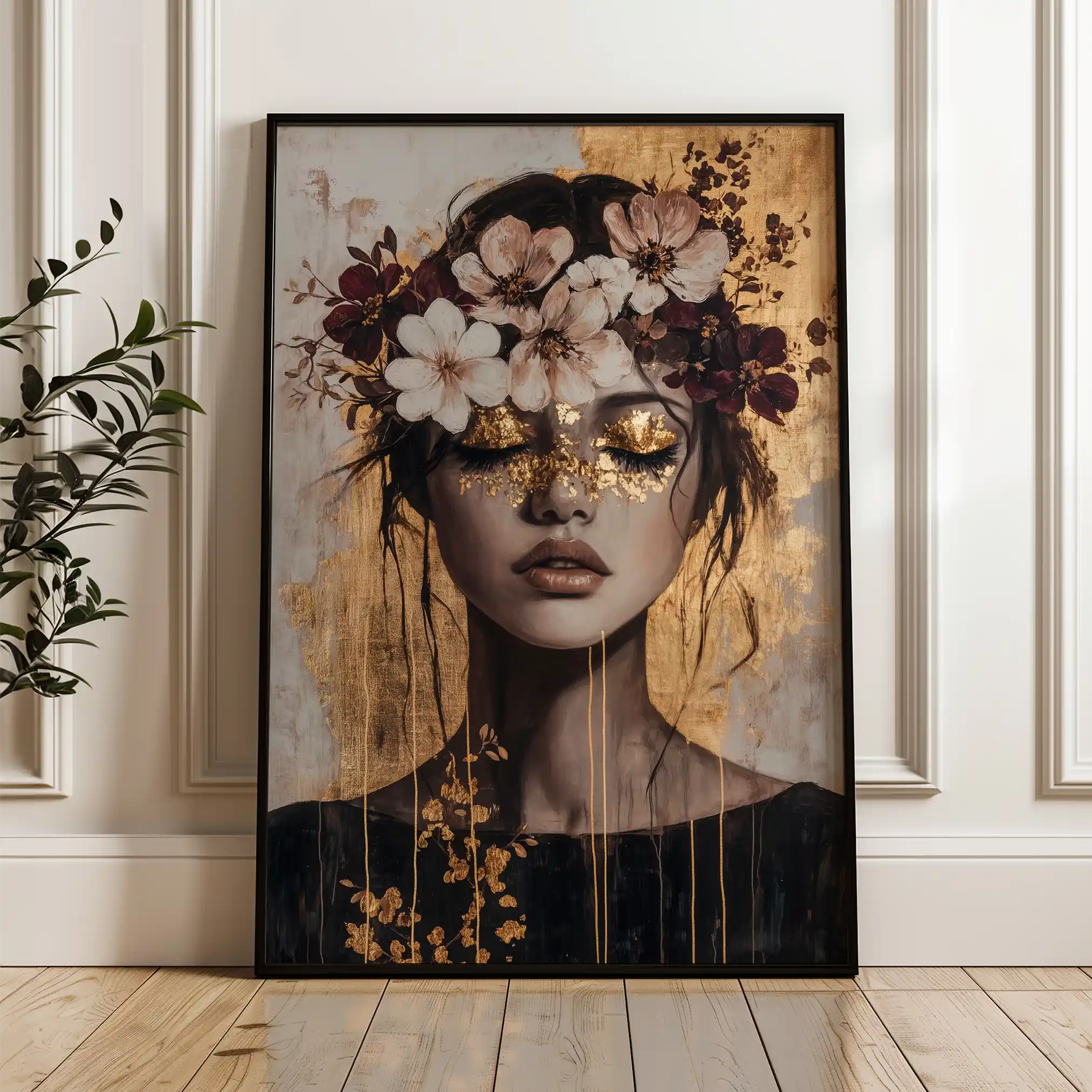 Portrait 227 Canvas Art 90 x 60 cm / Stretched on hidden frame