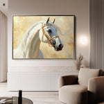 Horses 228 Canvas Art 90 x 60 cm / Stretched on hidden frame
