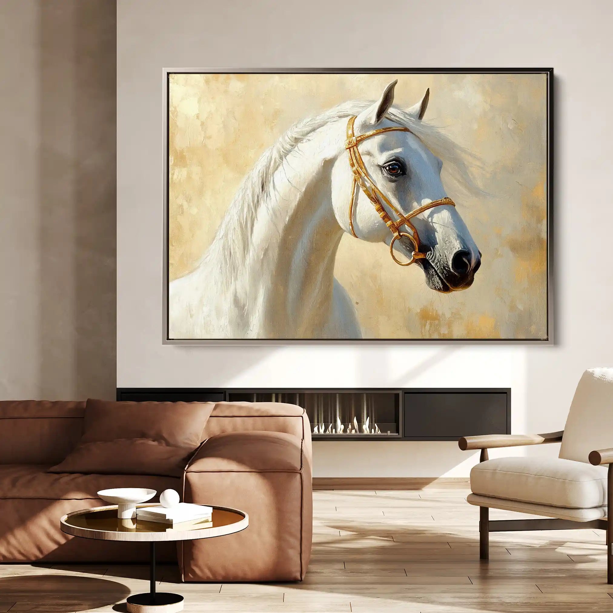 Horses 228 Canvas Art 90 x 60 cm / Stretched on hidden frame
