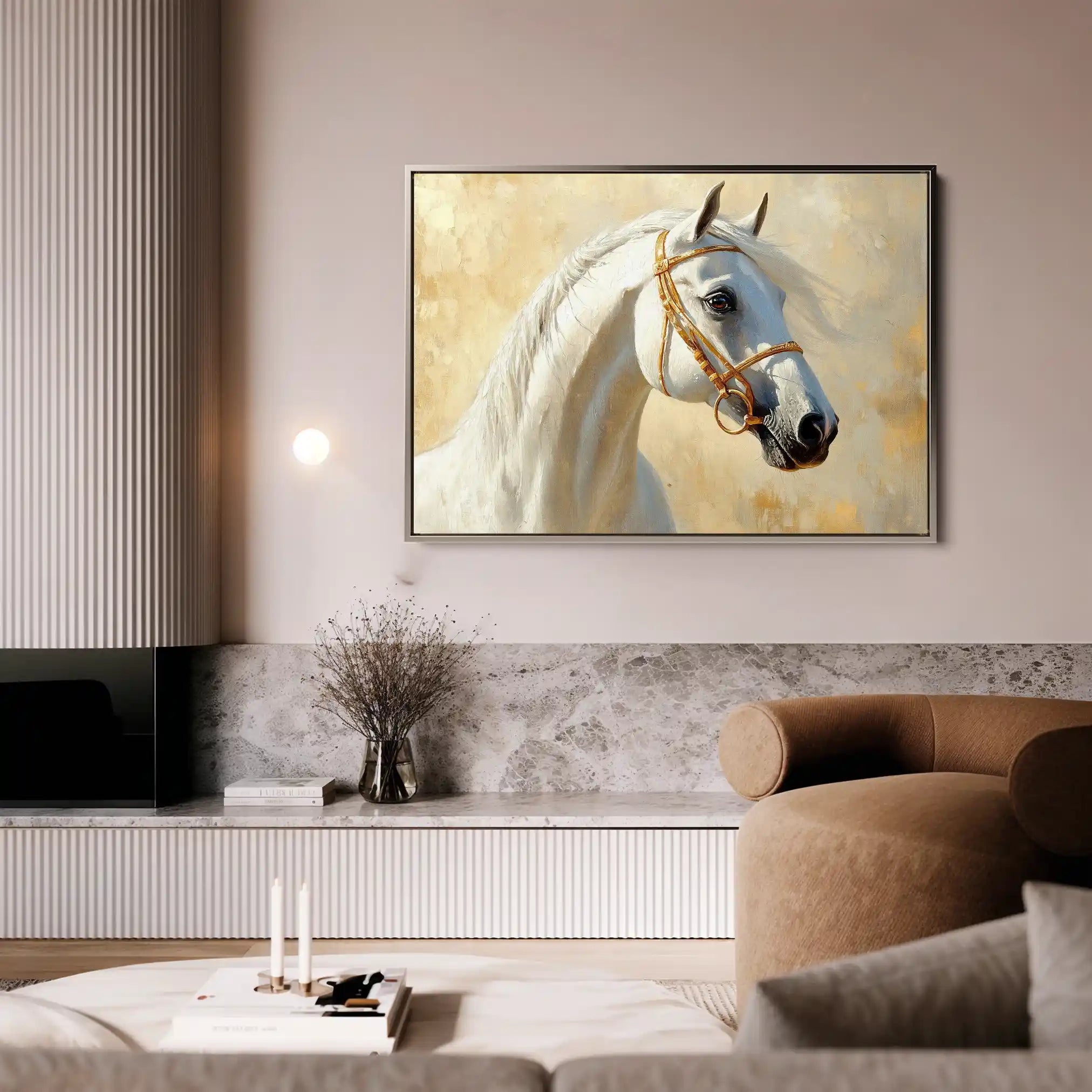 Horses 228 Canvas Art 90 x 60 cm / Stretched on hidden frame