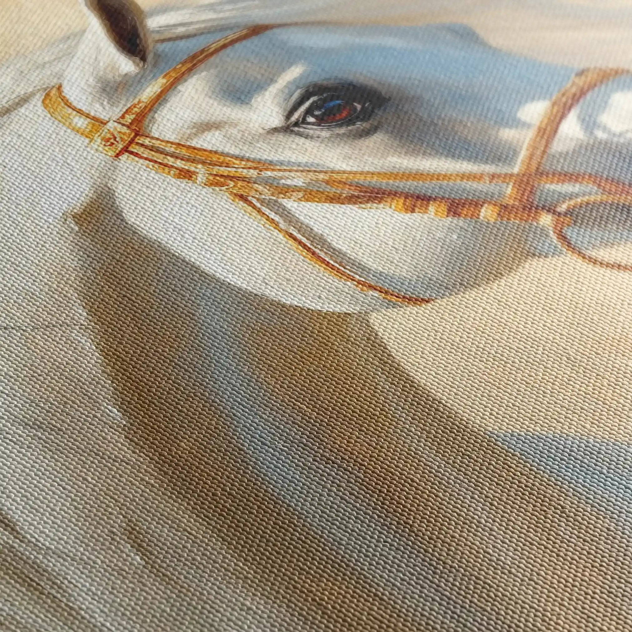 Horses 228 Canvas Art 90 x 60 cm / Stretched on hidden frame