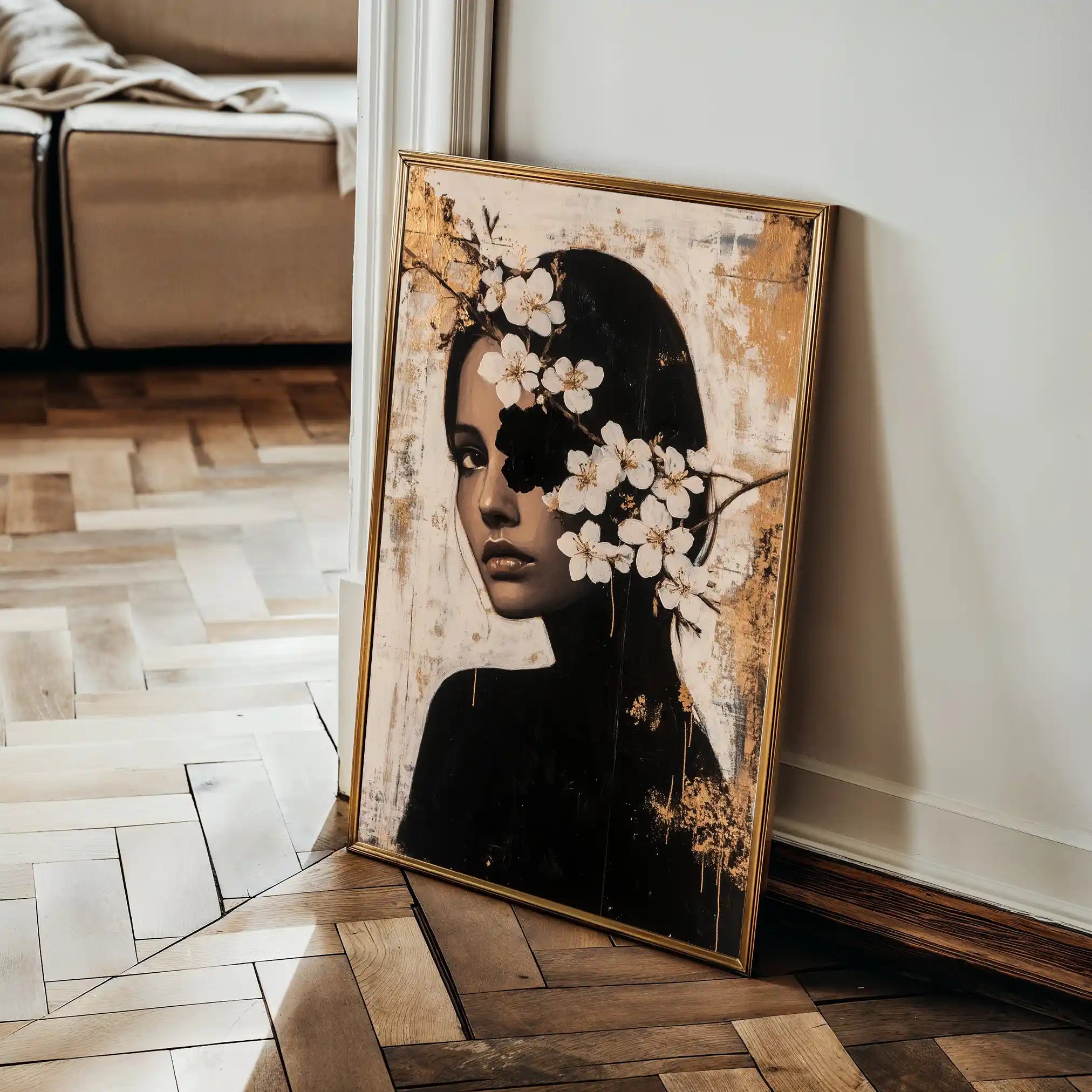 Portrait 228 Canvas Art 90 x 60 cm / Stretched on hidden frame