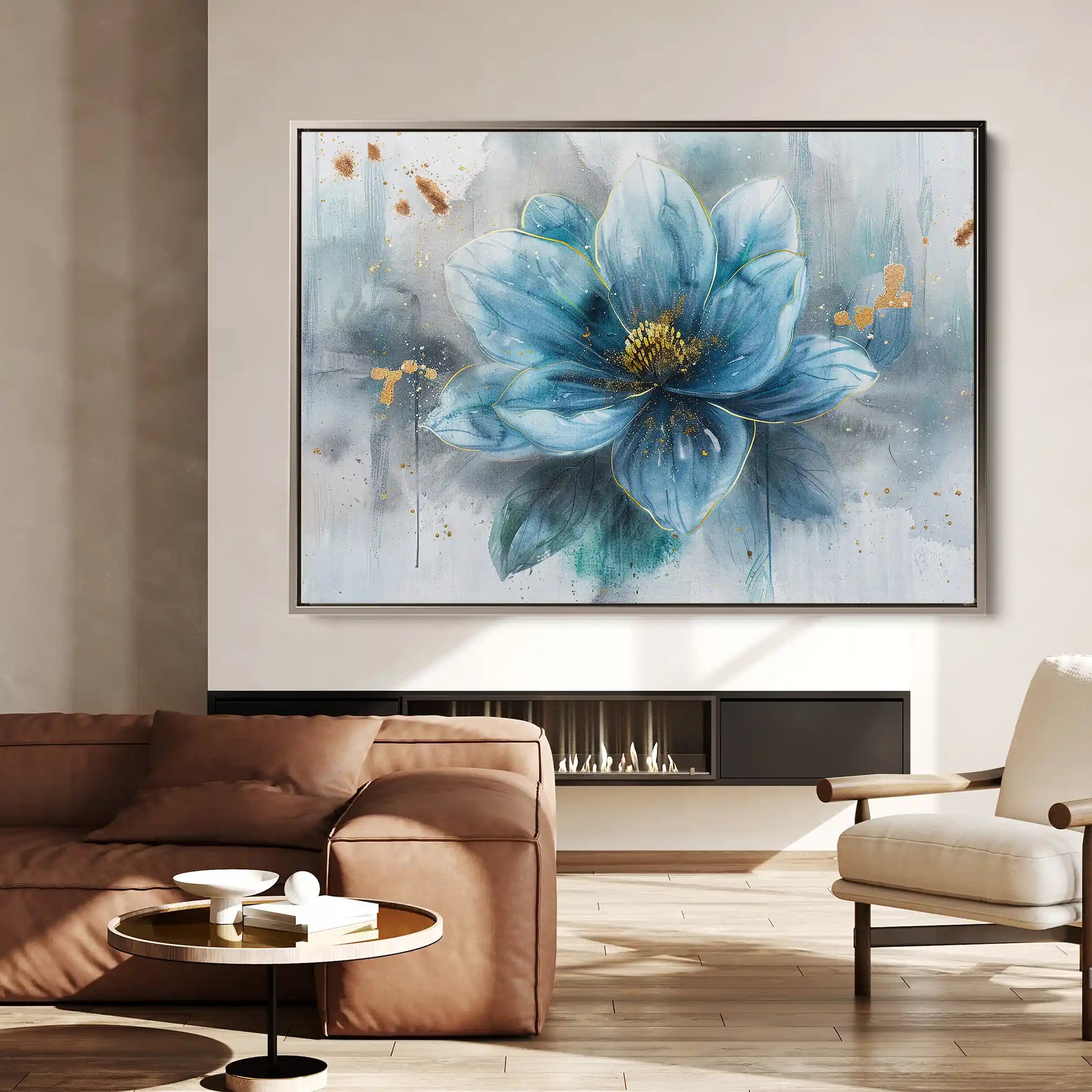 Floral Canvas Wall Art WAD232-F 90 x 60 cm / Stretched on hidden frame