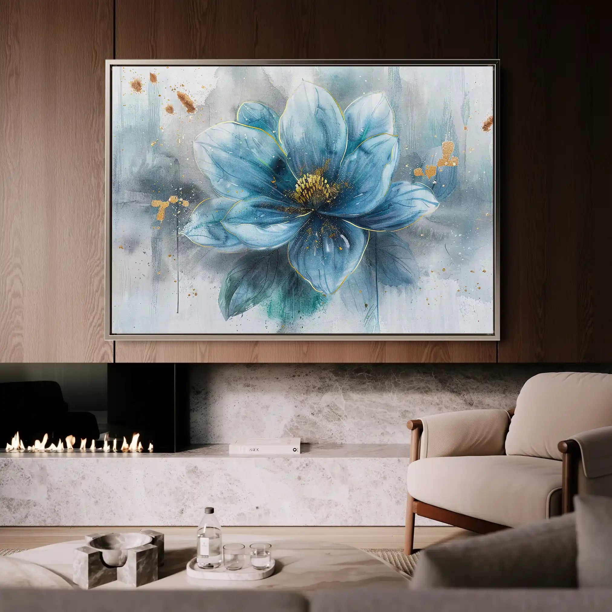 Floral Canvas Wall Art WAD232-F 90 x 60 cm / Stretched on hidden frame