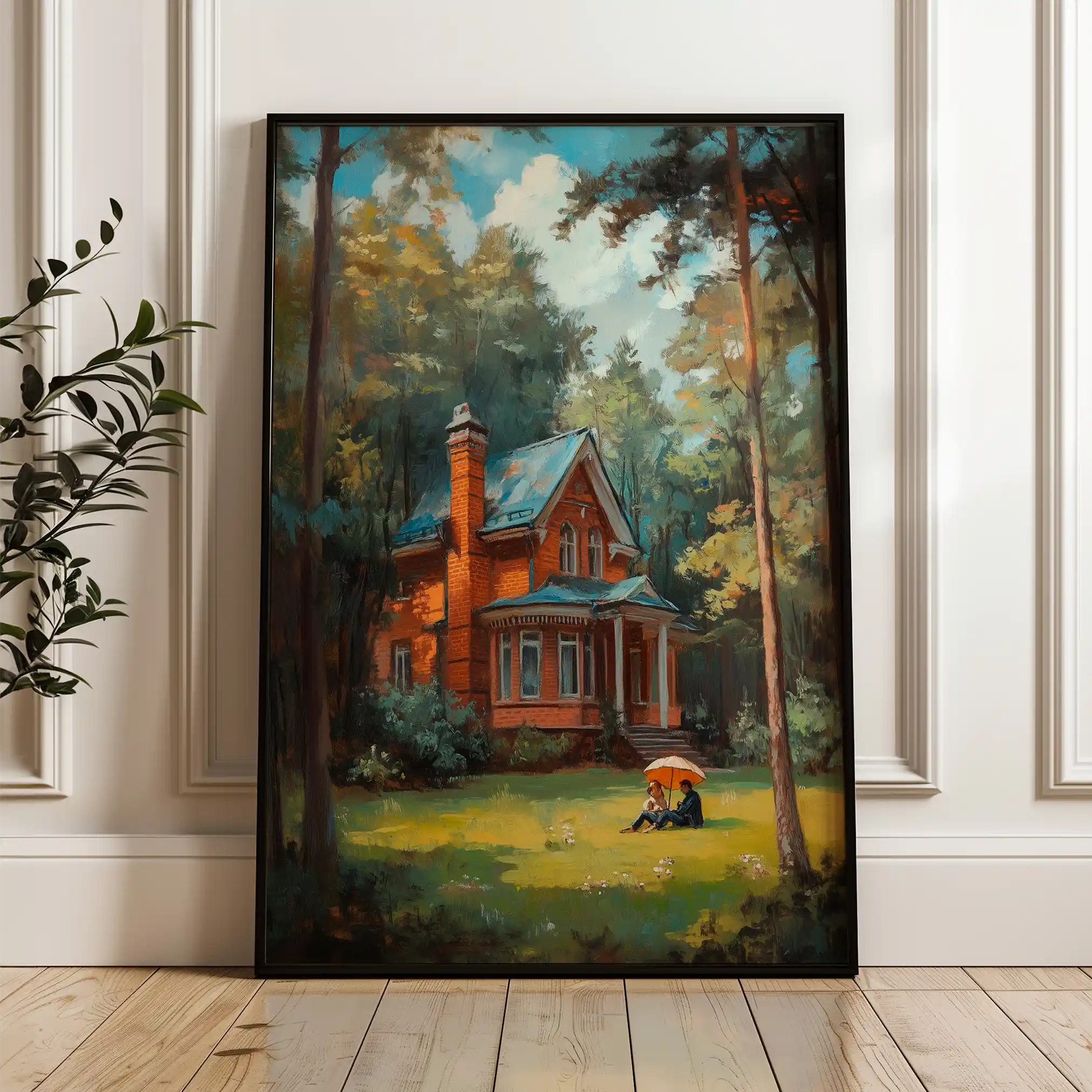 Landscape 232 Canvas Art 90 x 60 cm / Stretched on hidden frame