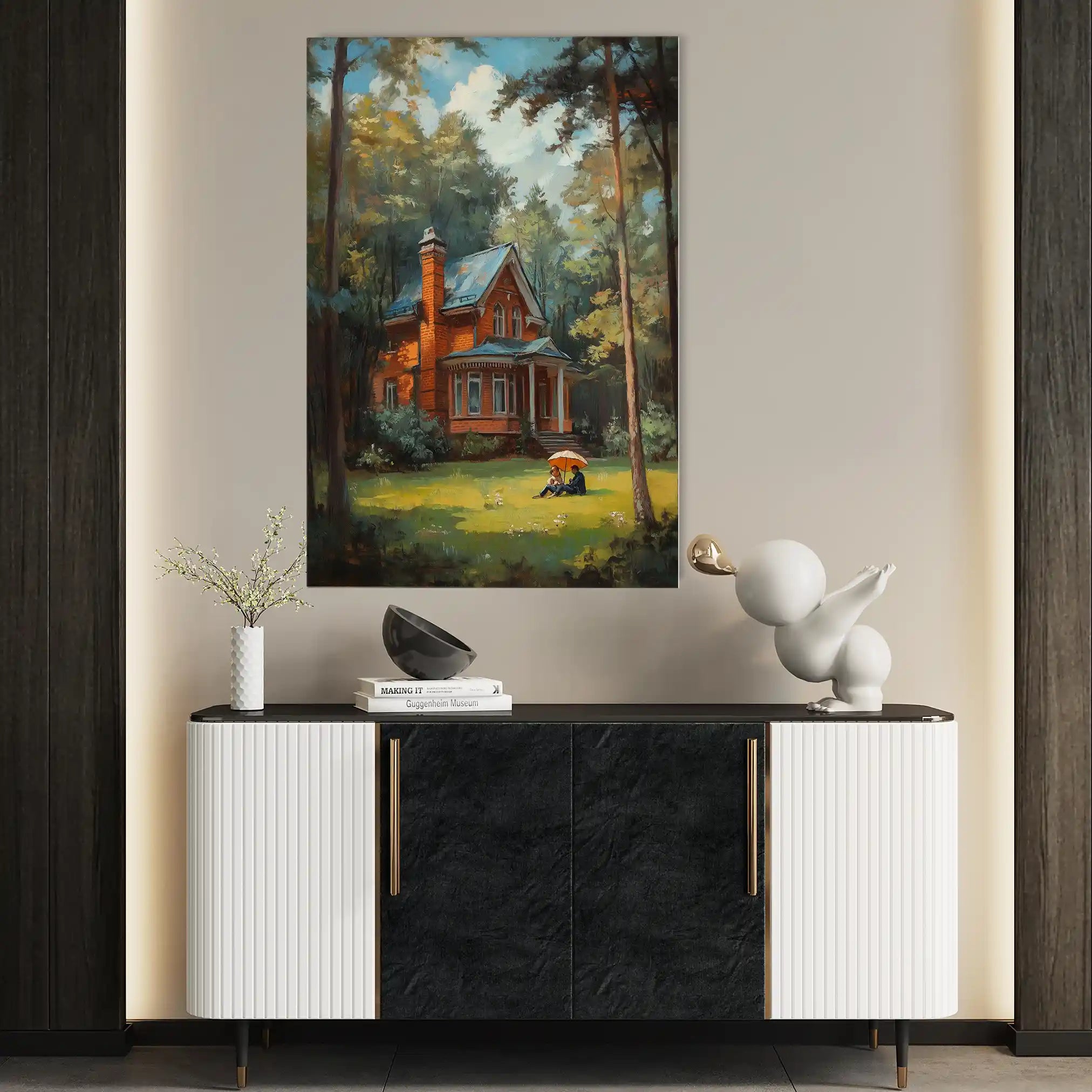 Landscape 232 Canvas Art 90 x 60 cm / Stretched on hidden frame