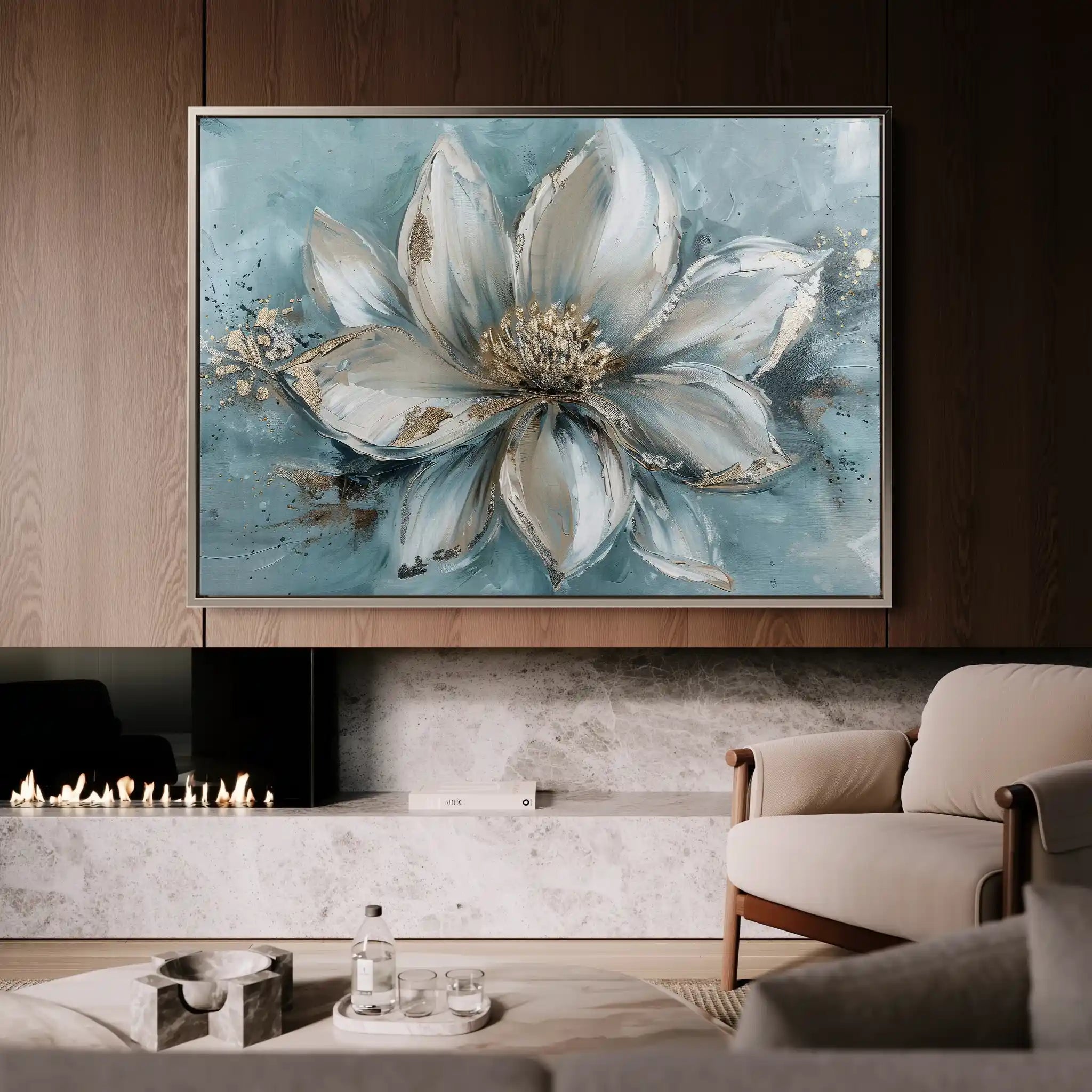 Floral Canvas Wall Art WAD233-F 90 x 60 cm / Stretched on hidden frame