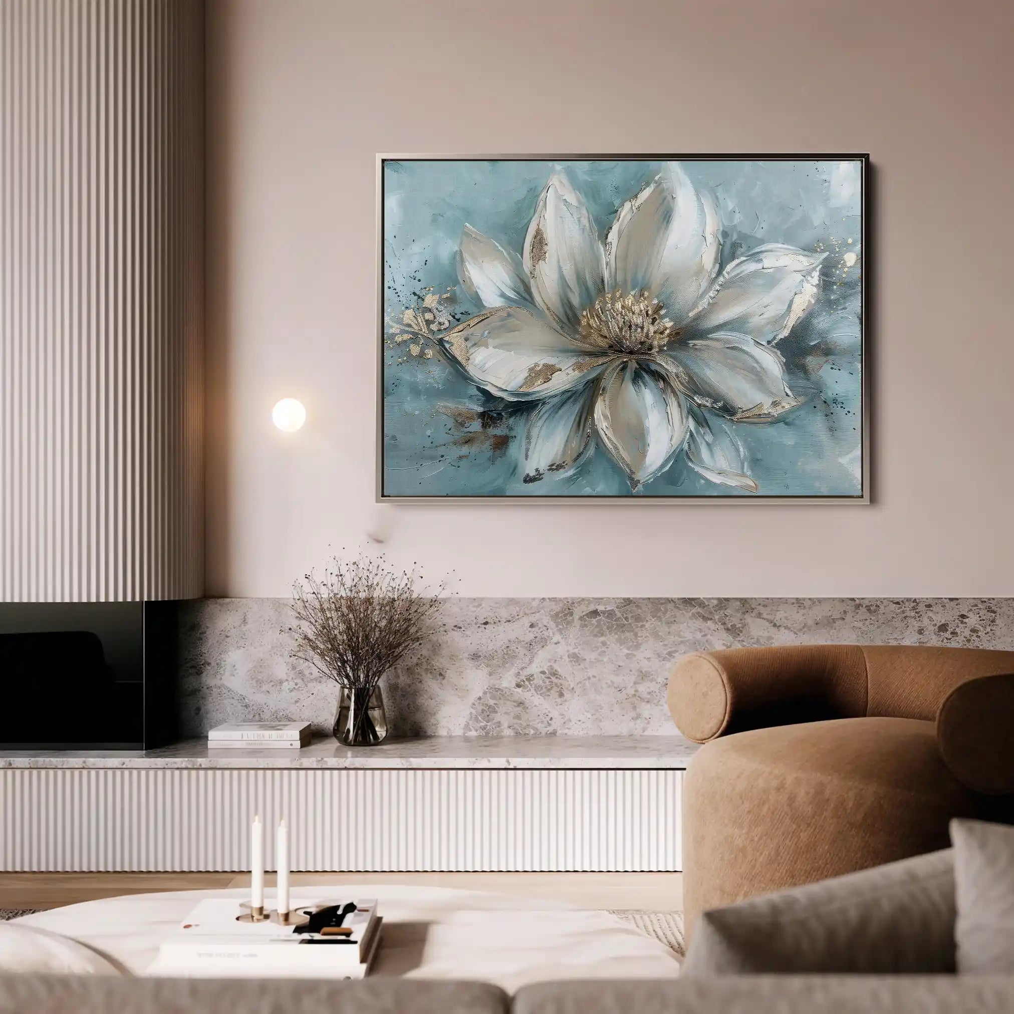 Floral Canvas Wall Art WAD233-F 90 x 60 cm / Stretched on hidden frame