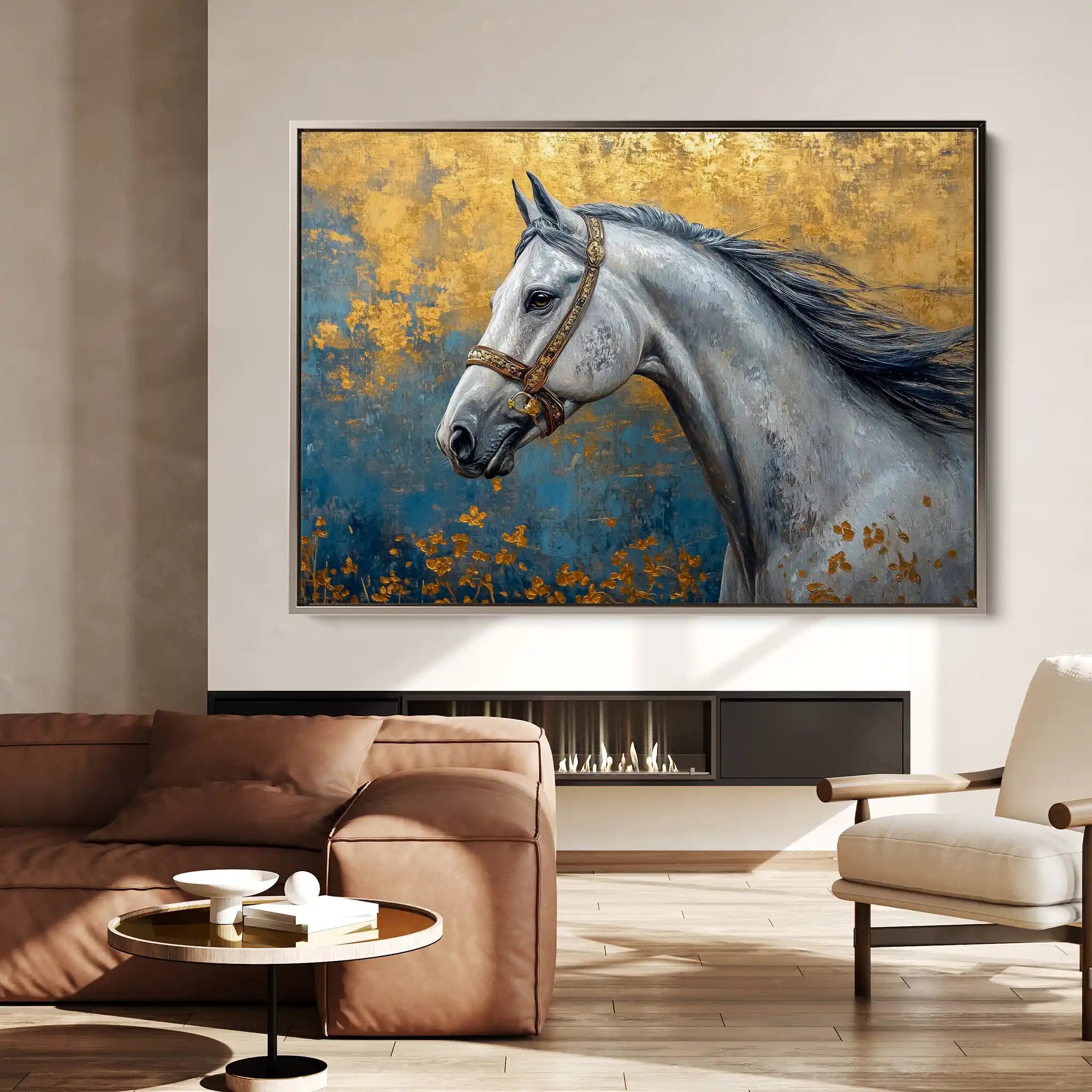 Horses 233 Canvas Art 90 x 60 cm / Stretched on hidden frame