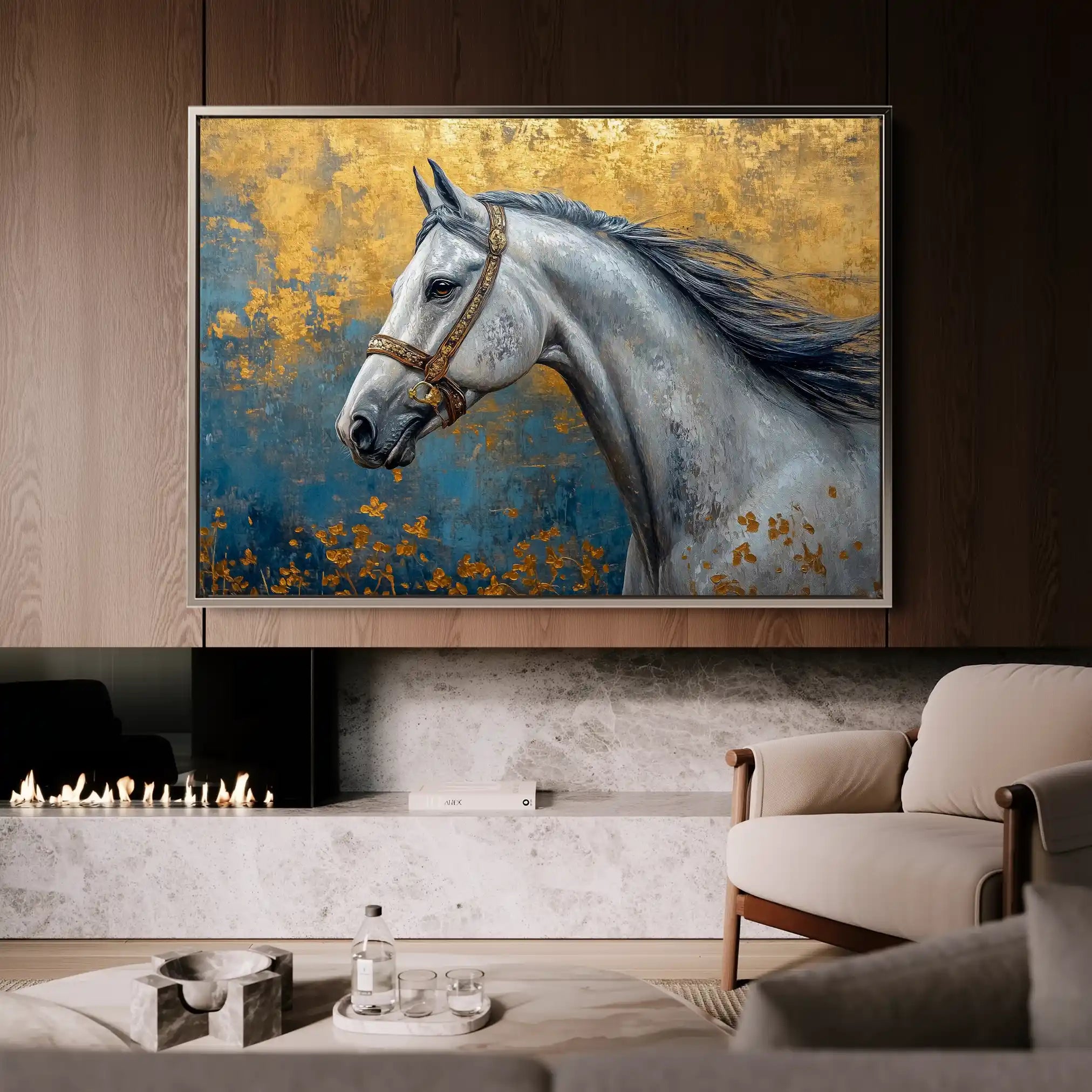 Horses 233 Canvas Art 90 x 60 cm / Stretched on hidden frame
