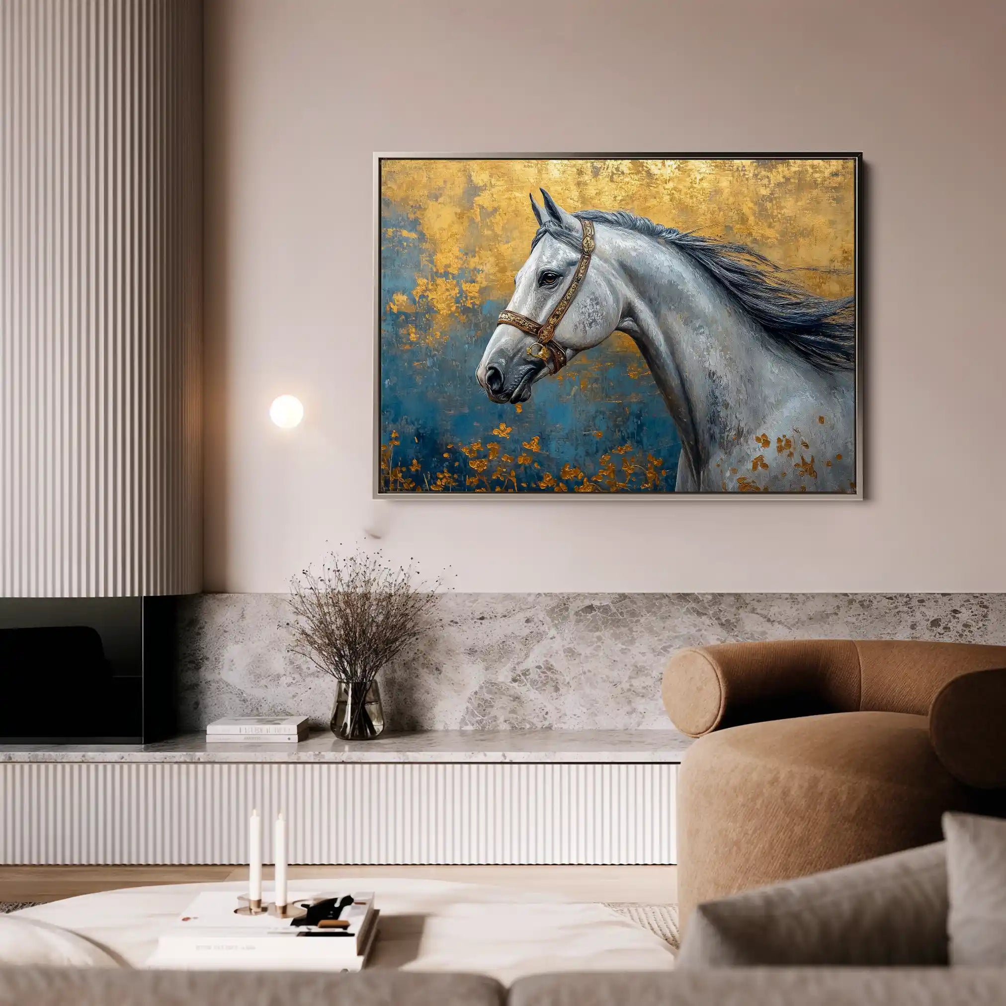 Horses 233 Canvas Art 90 x 60 cm / Stretched on hidden frame