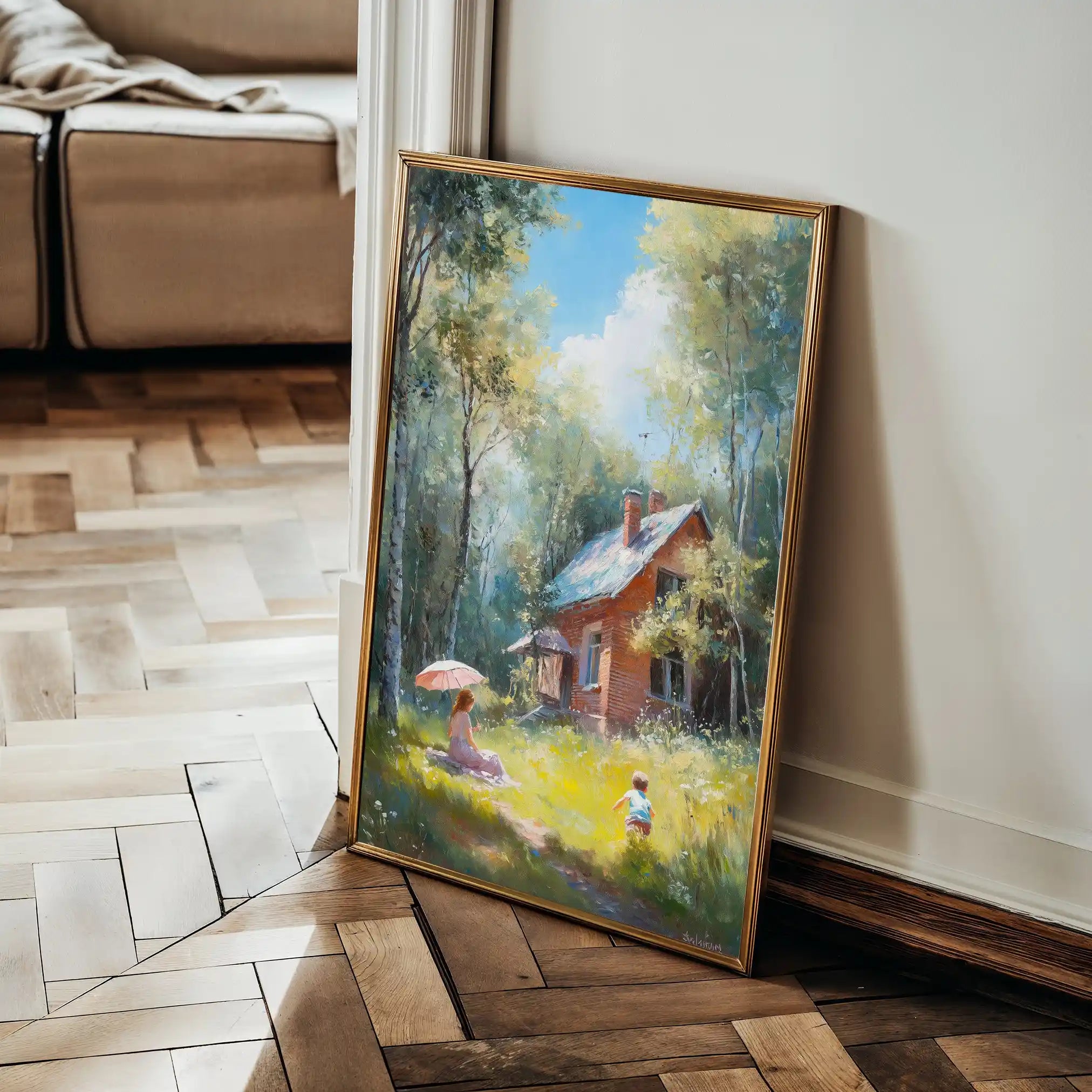 Landscape 233 Canvas Art 90 x 60 cm / Stretched on hidden frame