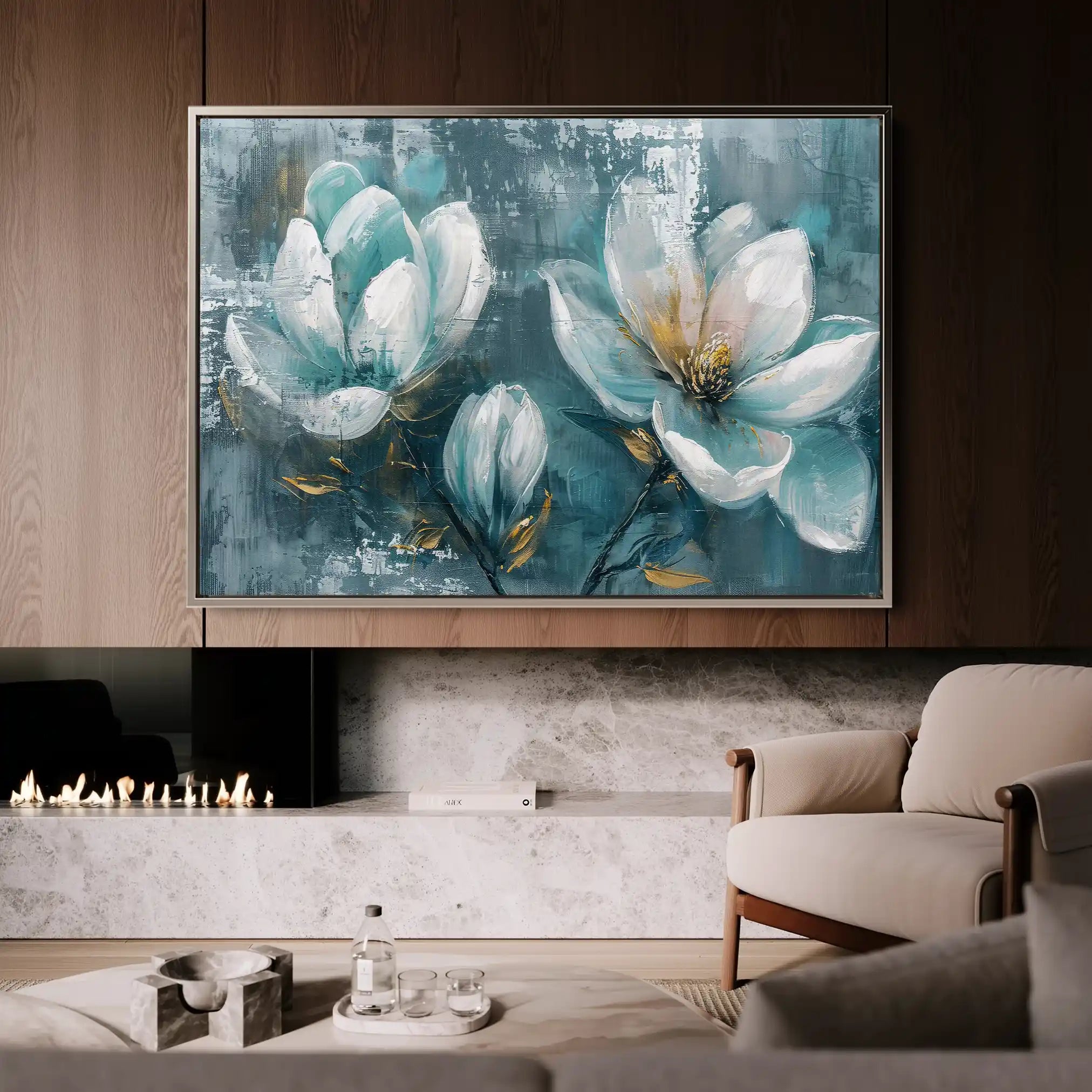 Floral Canvas Wall Art WAD234-F 90 x 60 cm / Stretched on hidden frame