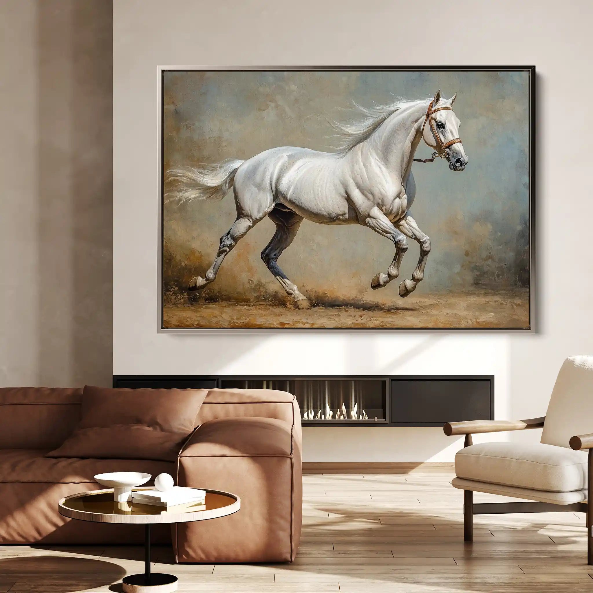 Horses 234 Canvas Art 90 x 60 cm / Stretched on hidden frame