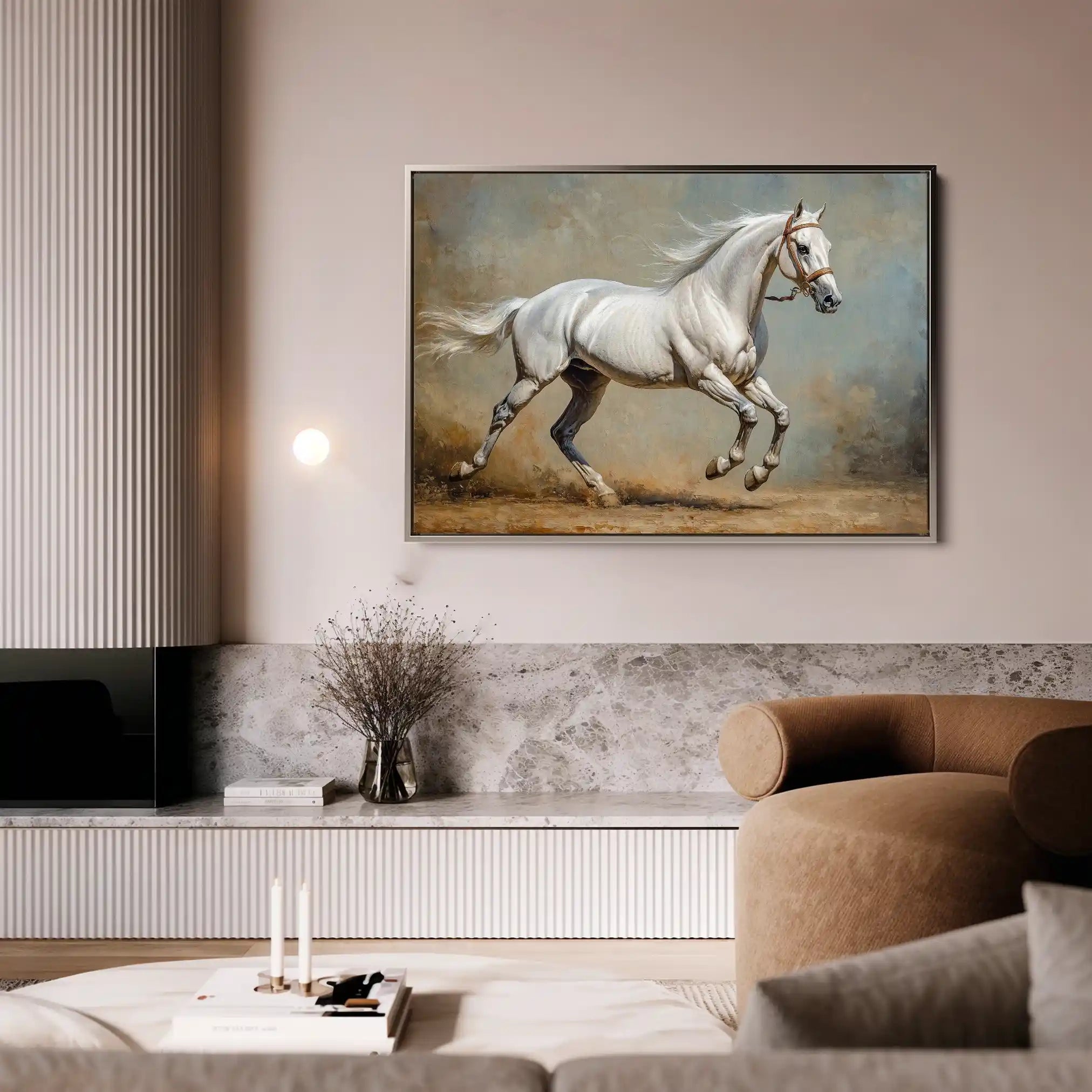 Horses 234 Canvas Art 90 x 60 cm / Stretched on hidden frame