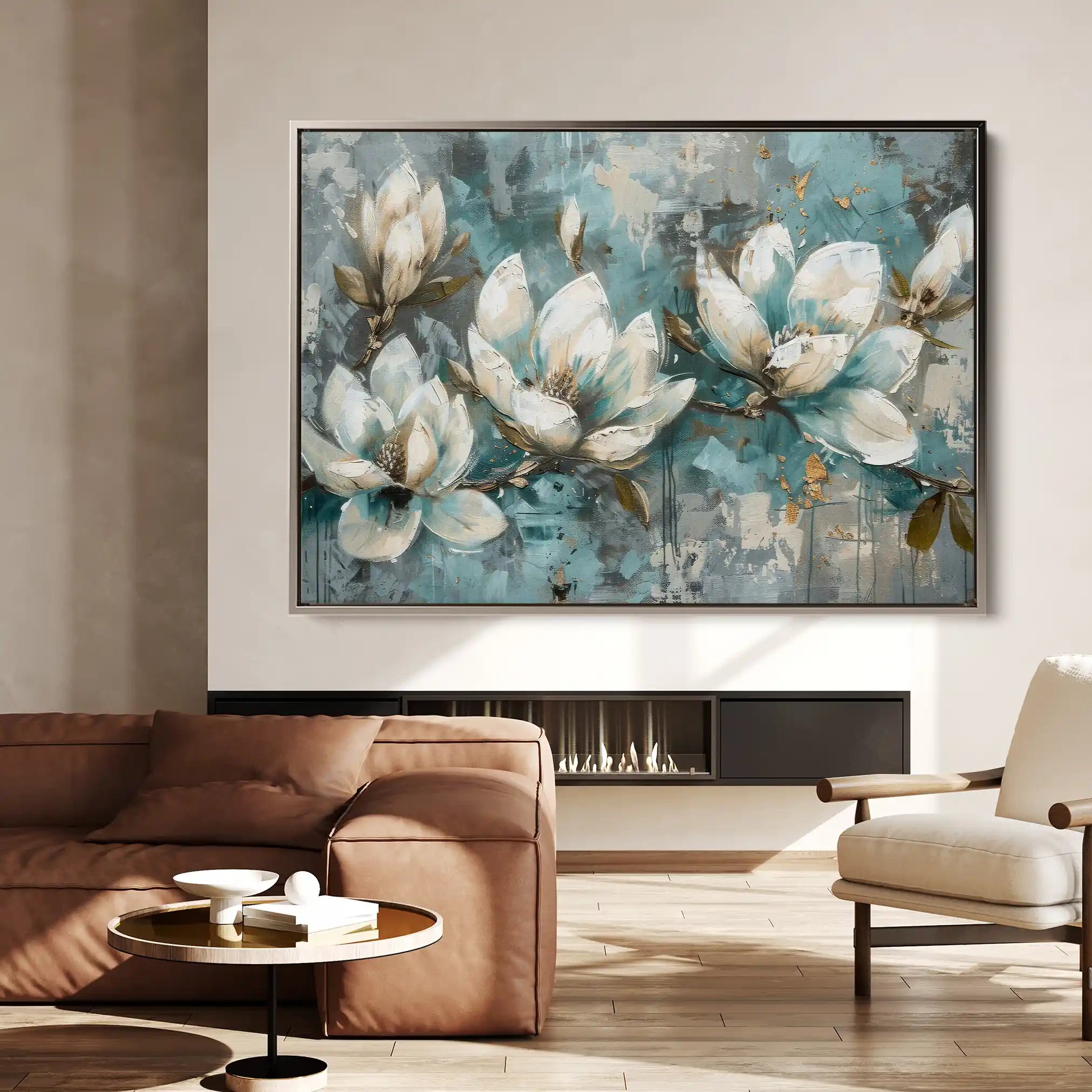 Floral Canvas Wall Art WAD236-F 90 x 60 cm / Stretched on hidden frame