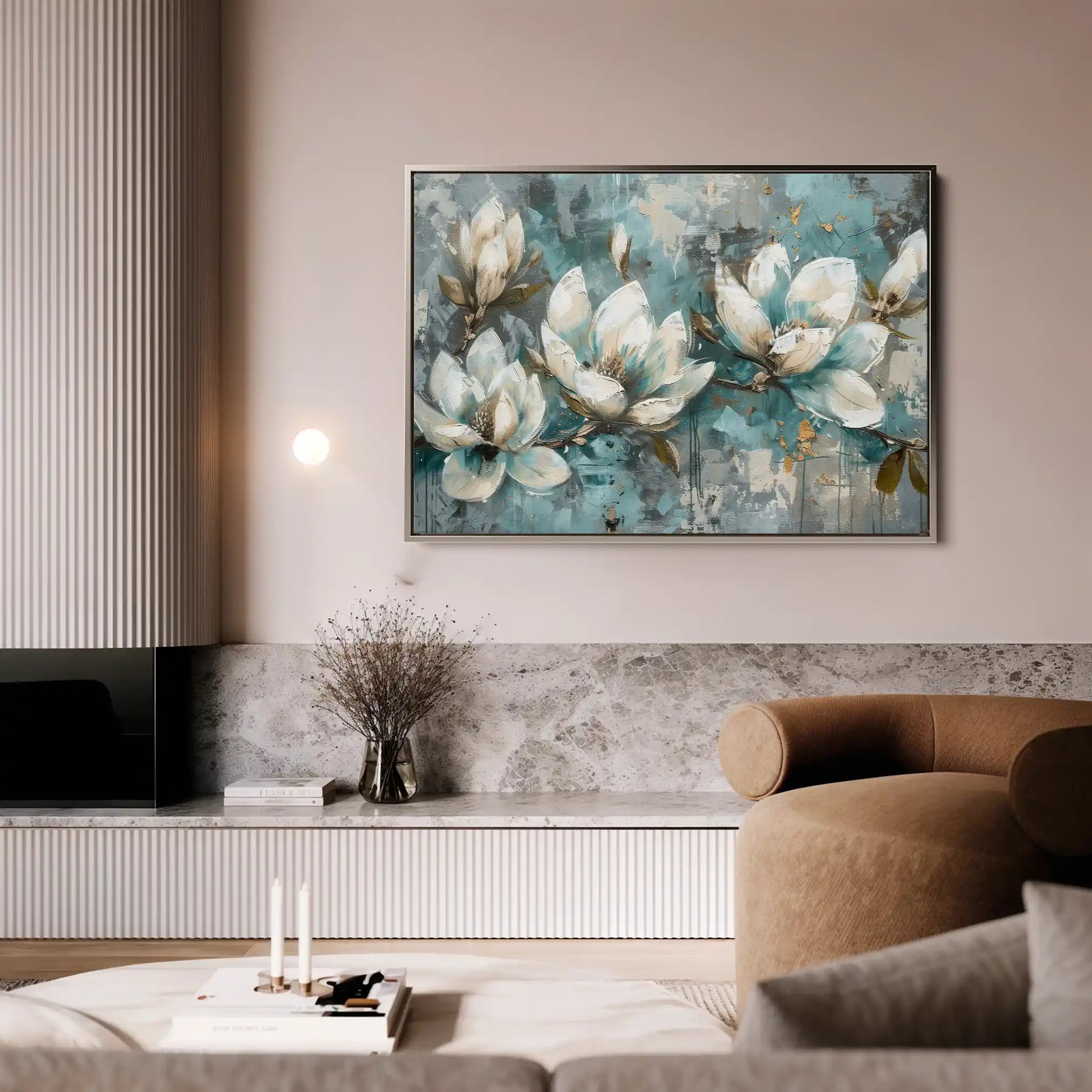Floral Canvas Wall Art WAD236-F 90 x 60 cm / Stretched on hidden frame
