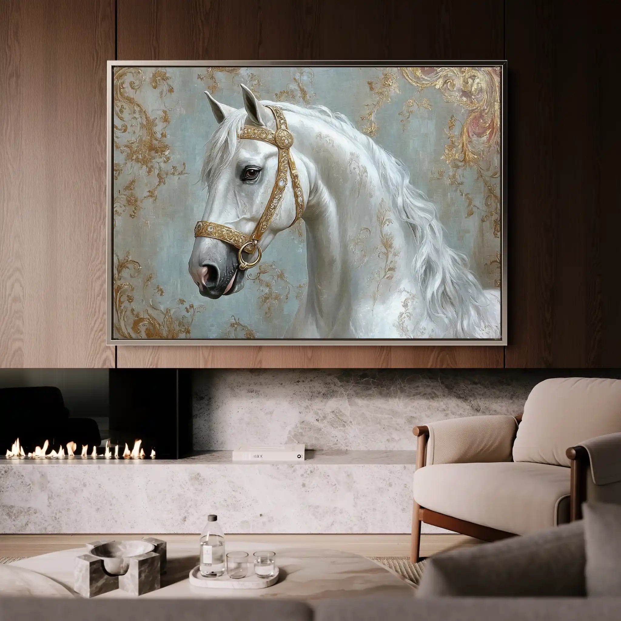 Horses 236 Canvas Art 90 x 60 cm / Stretched on hidden frame