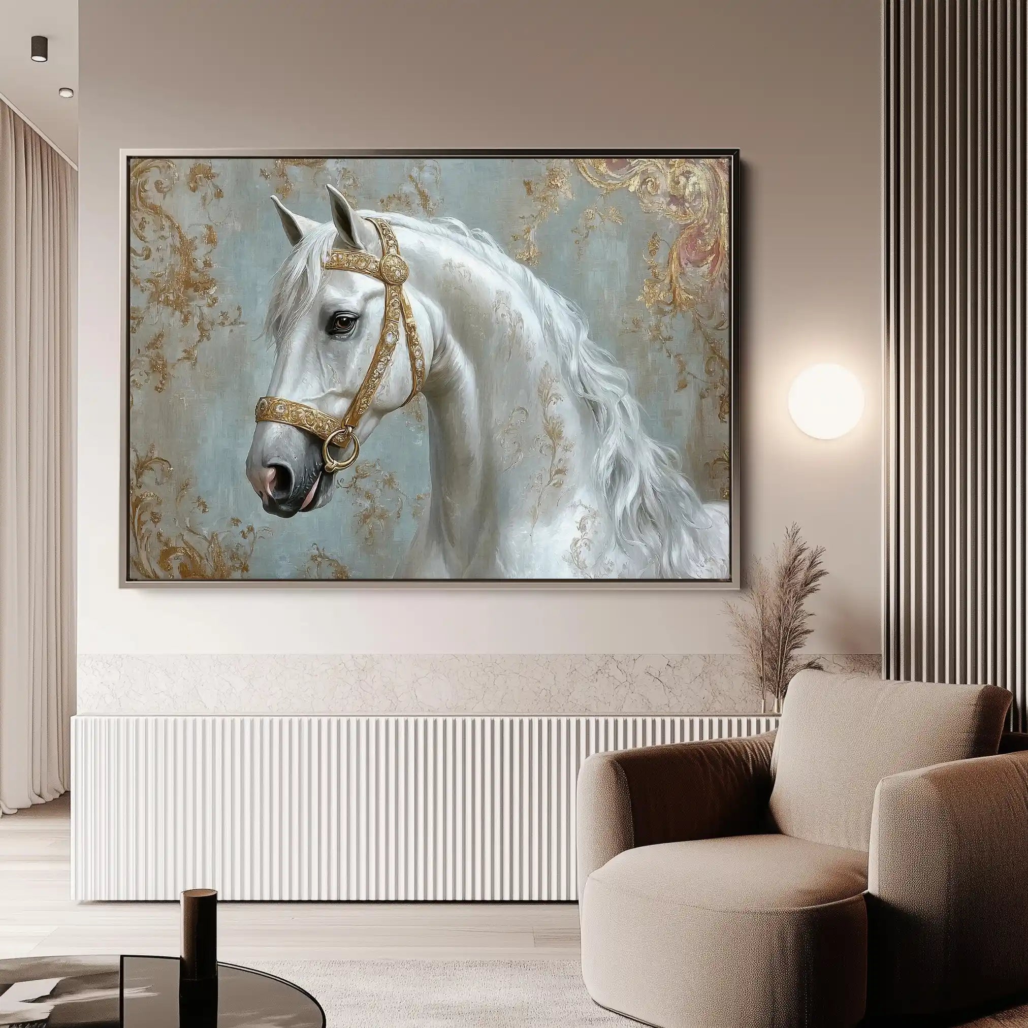 Horses 236 Canvas Art 90 x 60 cm / Stretched on hidden frame