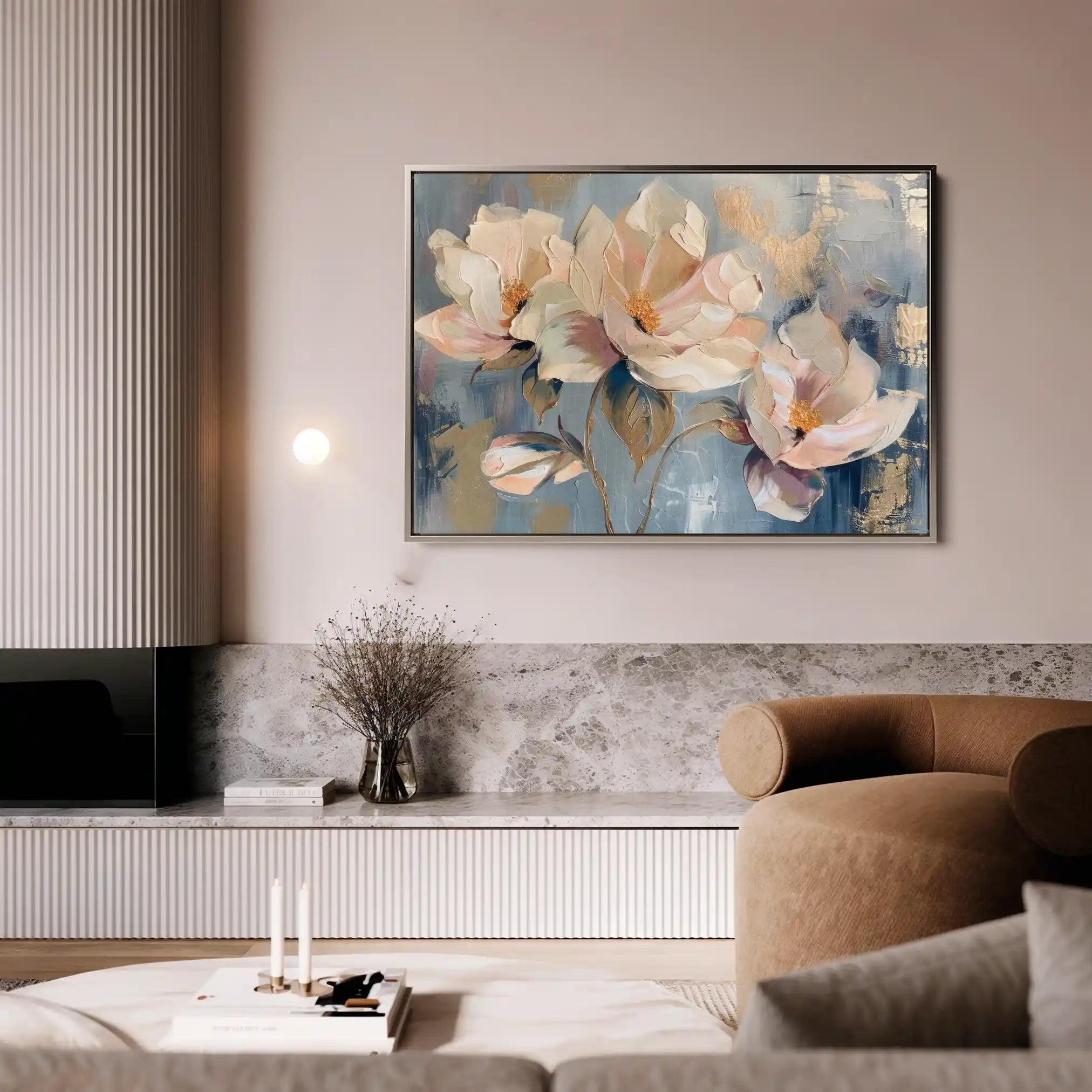 Floral Canvas Wall Art WAD238-F 90 x 60 cm / Stretched on hidden frame