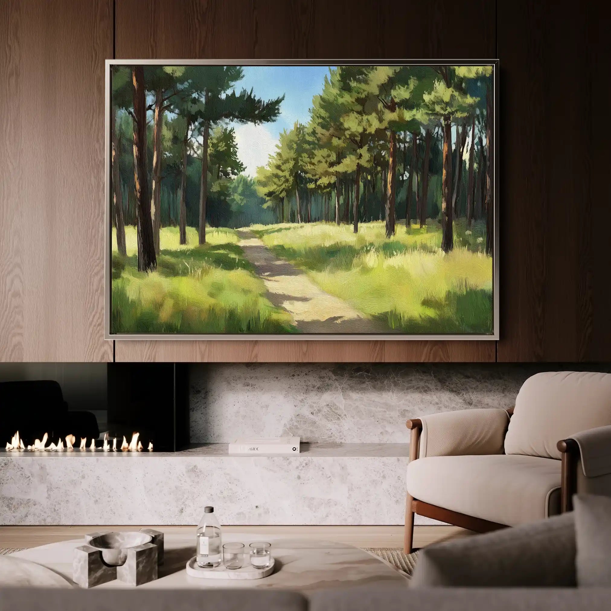 Landscape 239 Canvas Art 90 x 60 cm / Stretched on hidden frame