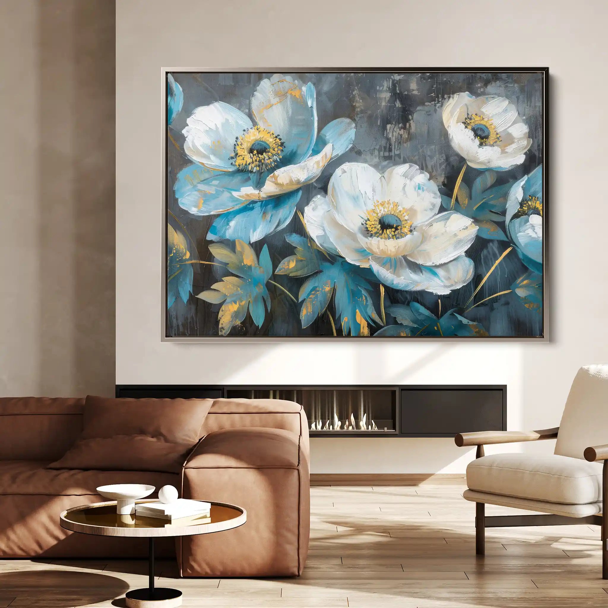 Floral Canvas Wall Art WAD240-F 90 x 60 cm / Stretched on hidden frame