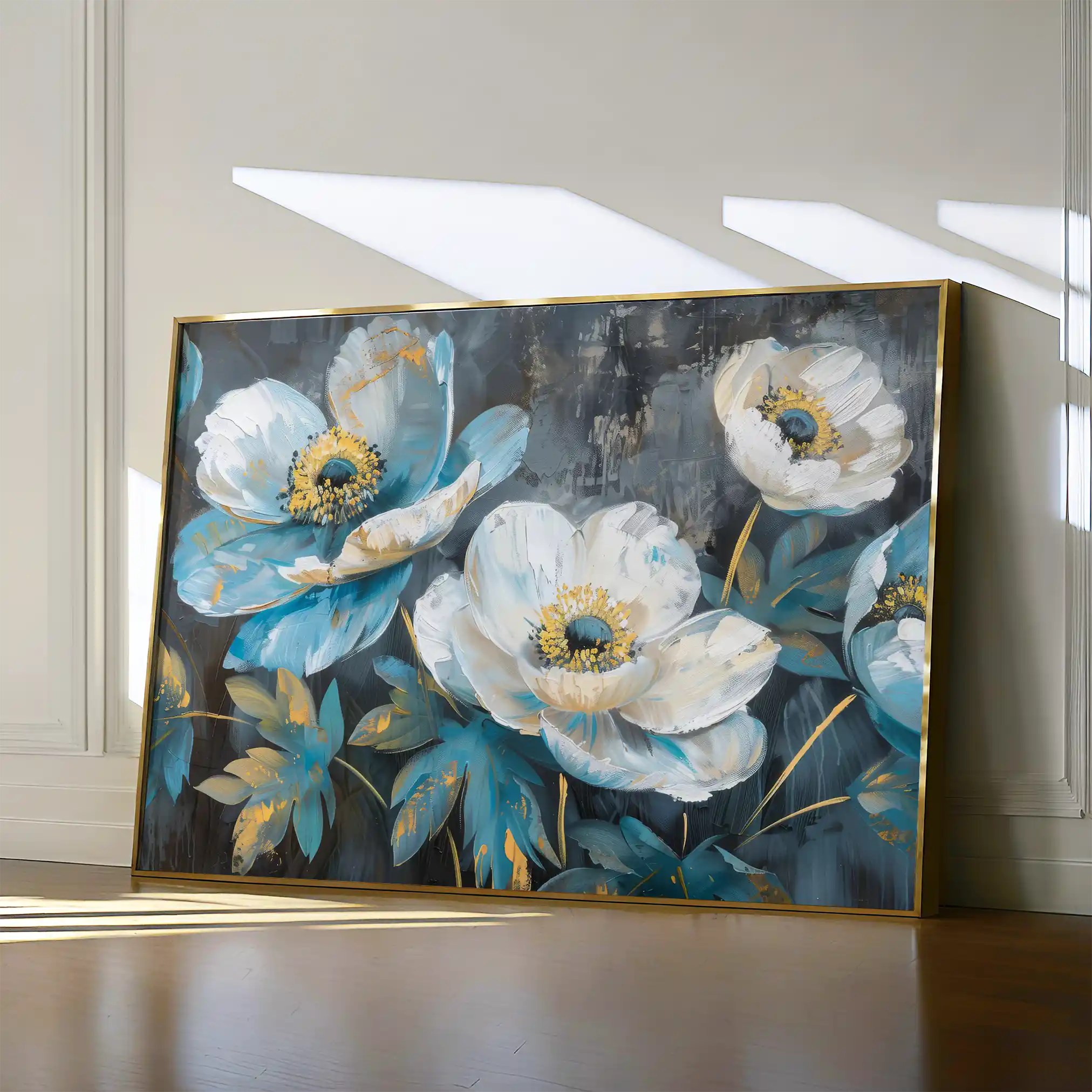 Floral Canvas Wall Art WAD240-F 90 x 60 cm / Stretched on hidden frame
