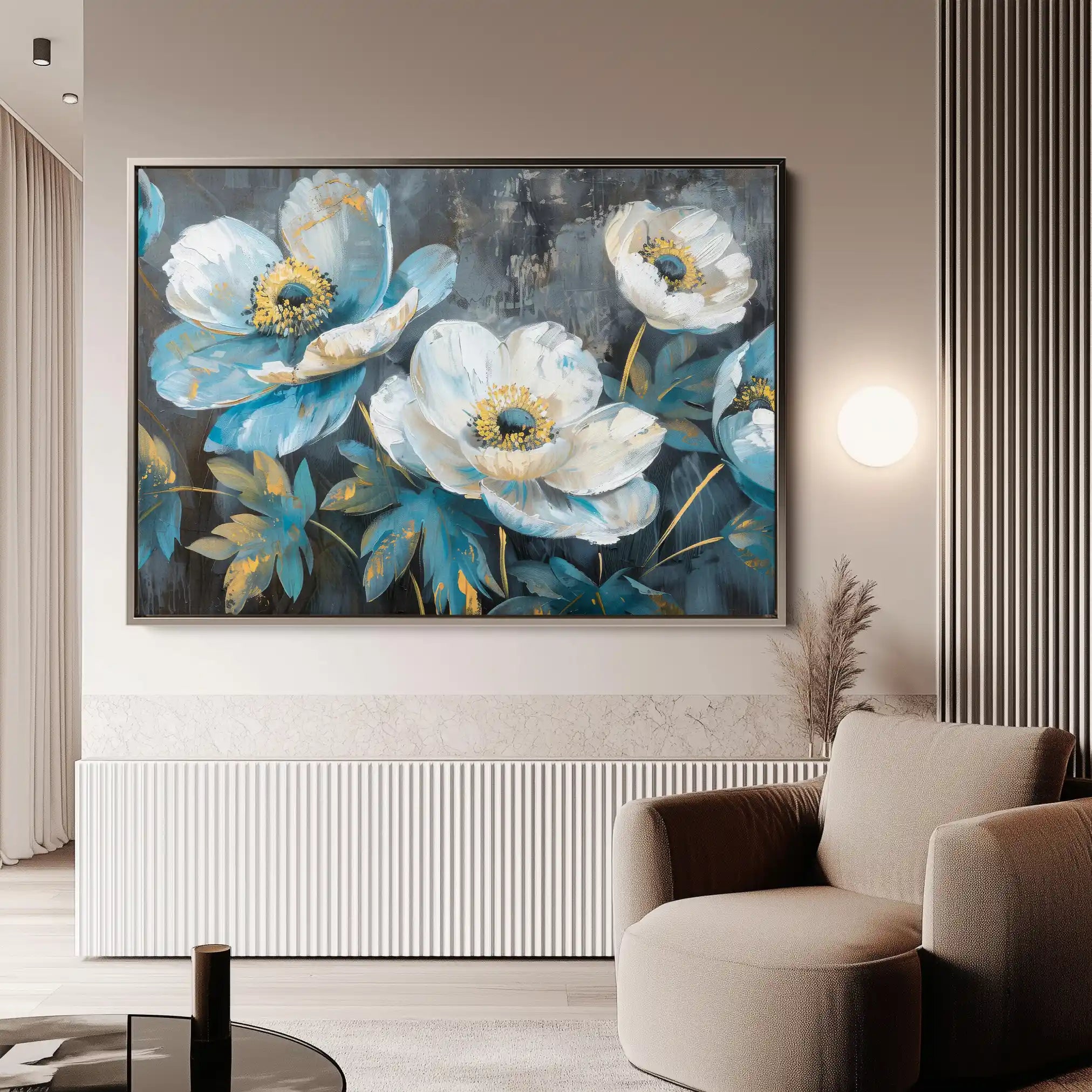 Floral Canvas Wall Art WAD240-F 90 x 60 cm / Stretched on hidden frame