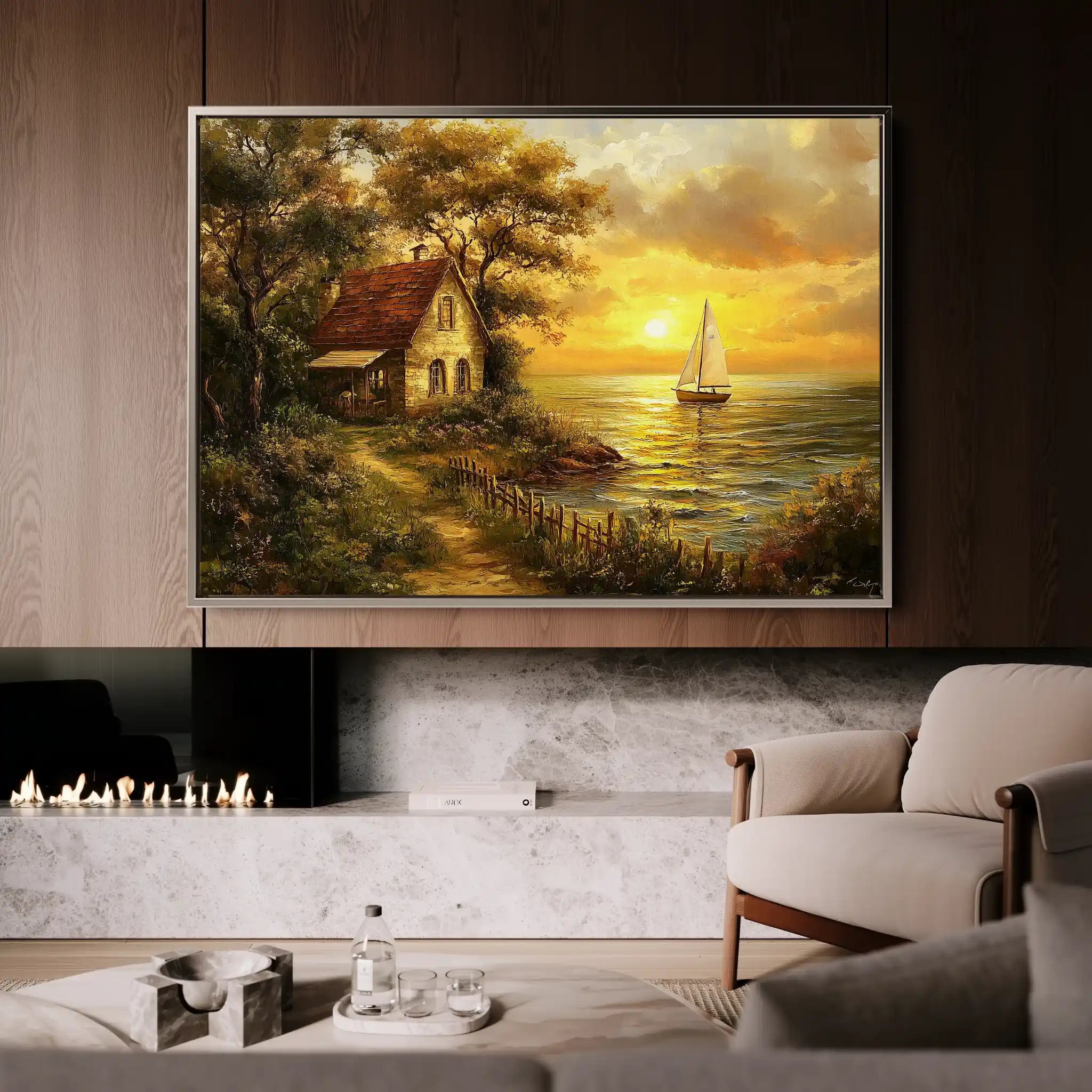 Landscape 240 Canvas Art 90 x 60 cm / Stretched on hidden frame