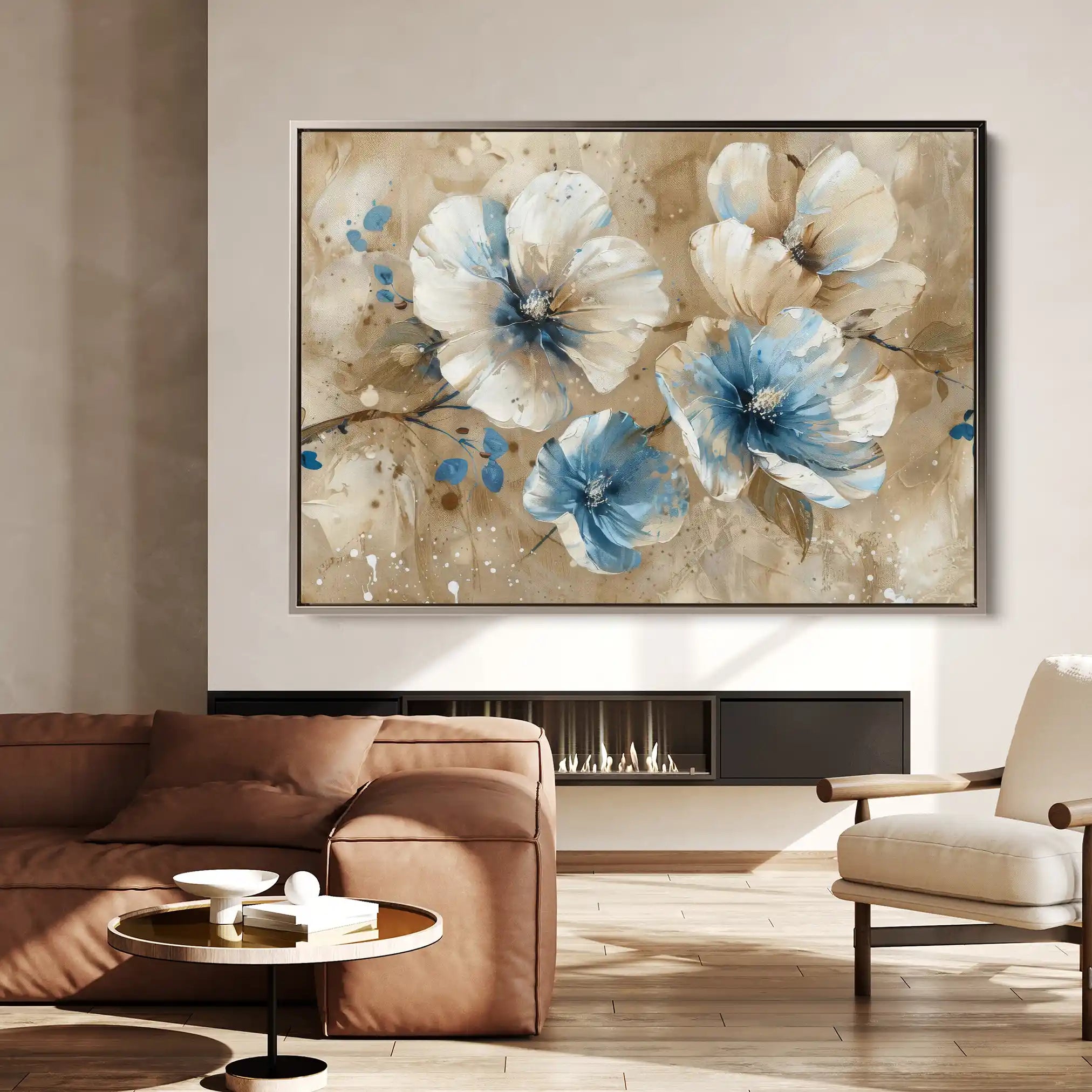Floral Canvas Wall Art WAD241-F 90 x 60 cm / Stretched on hidden frame