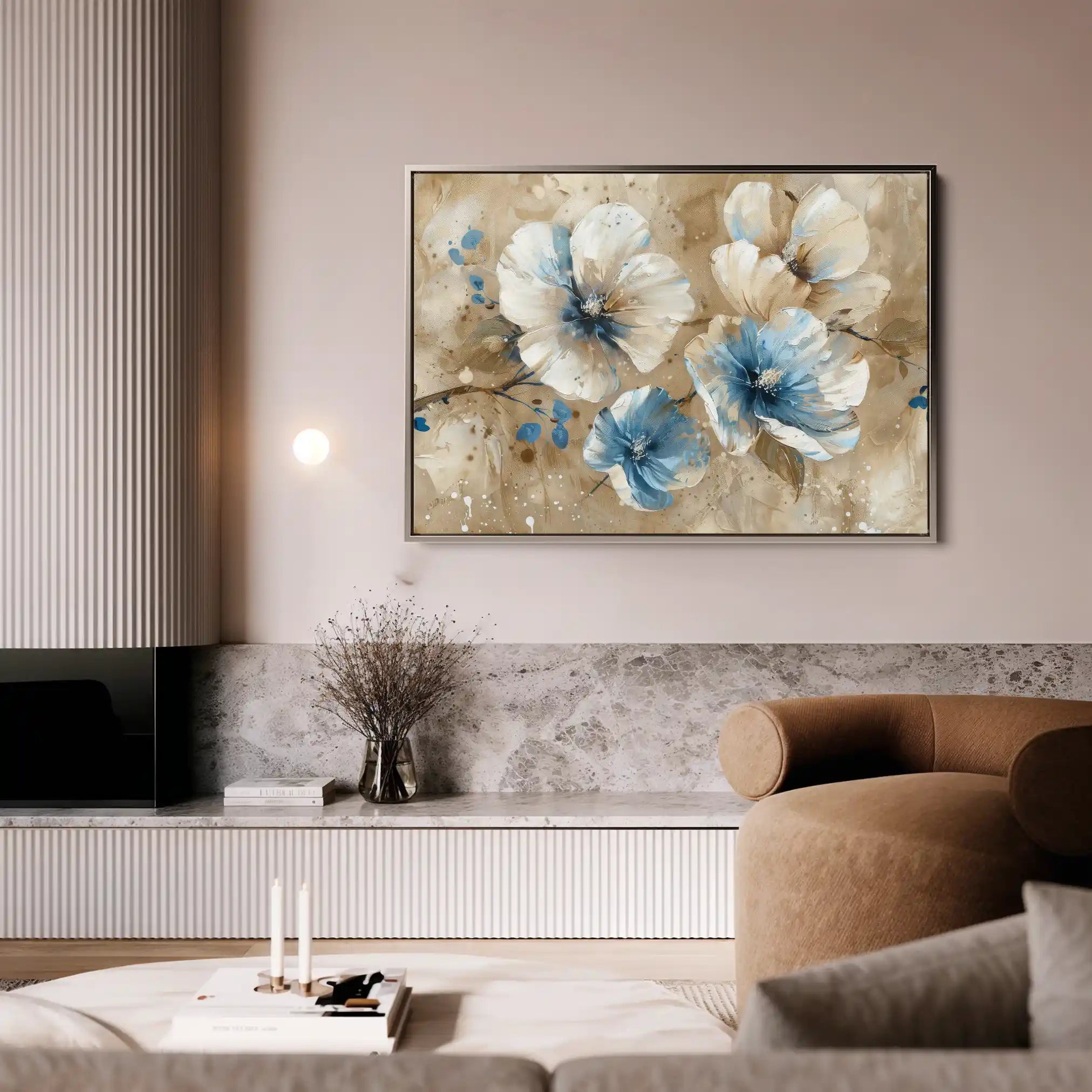 Floral Canvas Wall Art WAD241-F 90 x 60 cm / Stretched on hidden frame