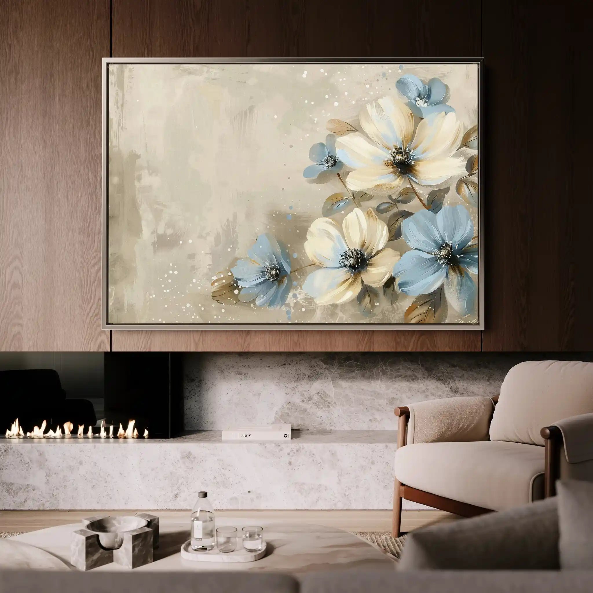 Floral Canvas Wall Art WAD242-F 90 x 60 cm / Stretched on hidden frame
