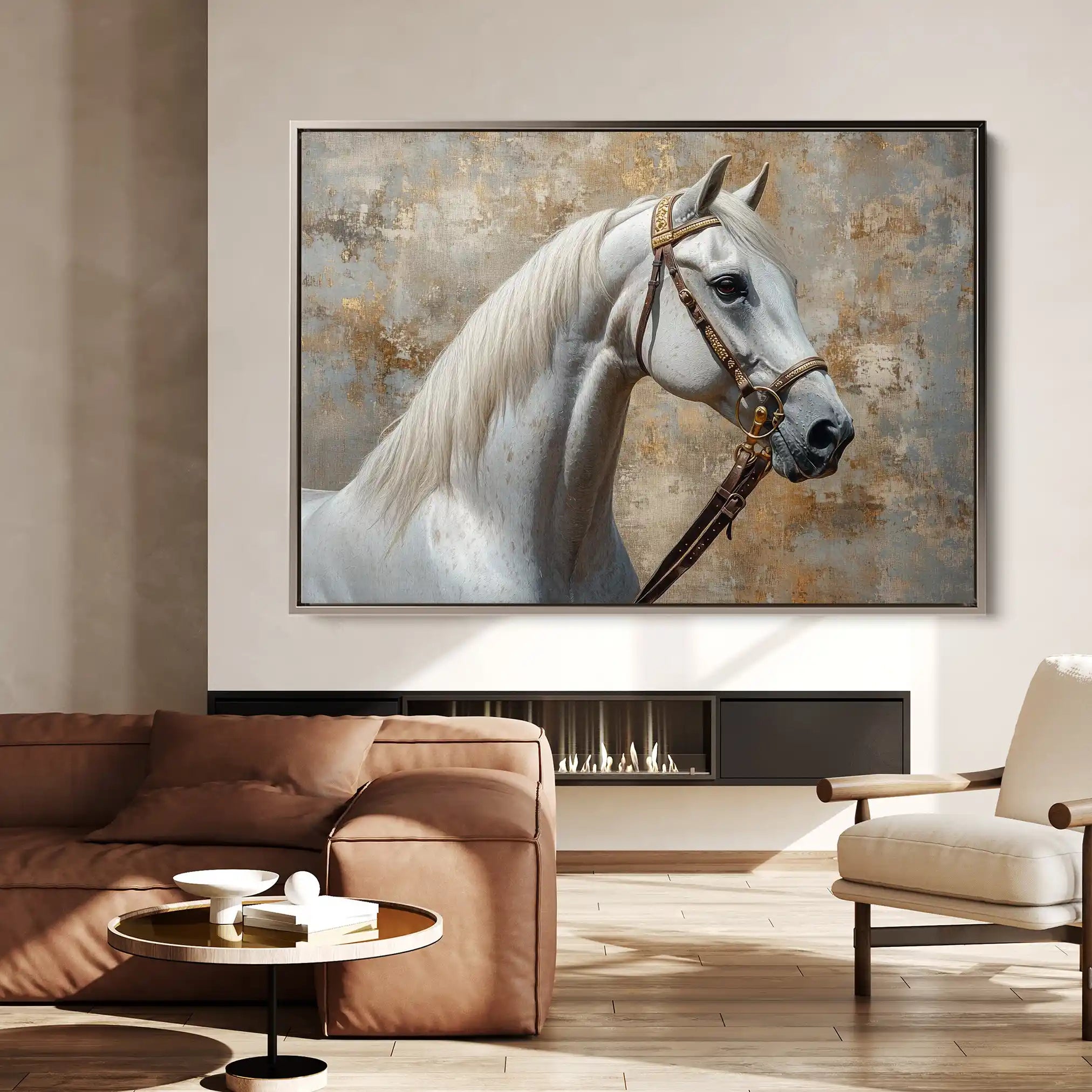 Horses 242 Canvas Art 90 x 60 cm / Stretched on hidden frame