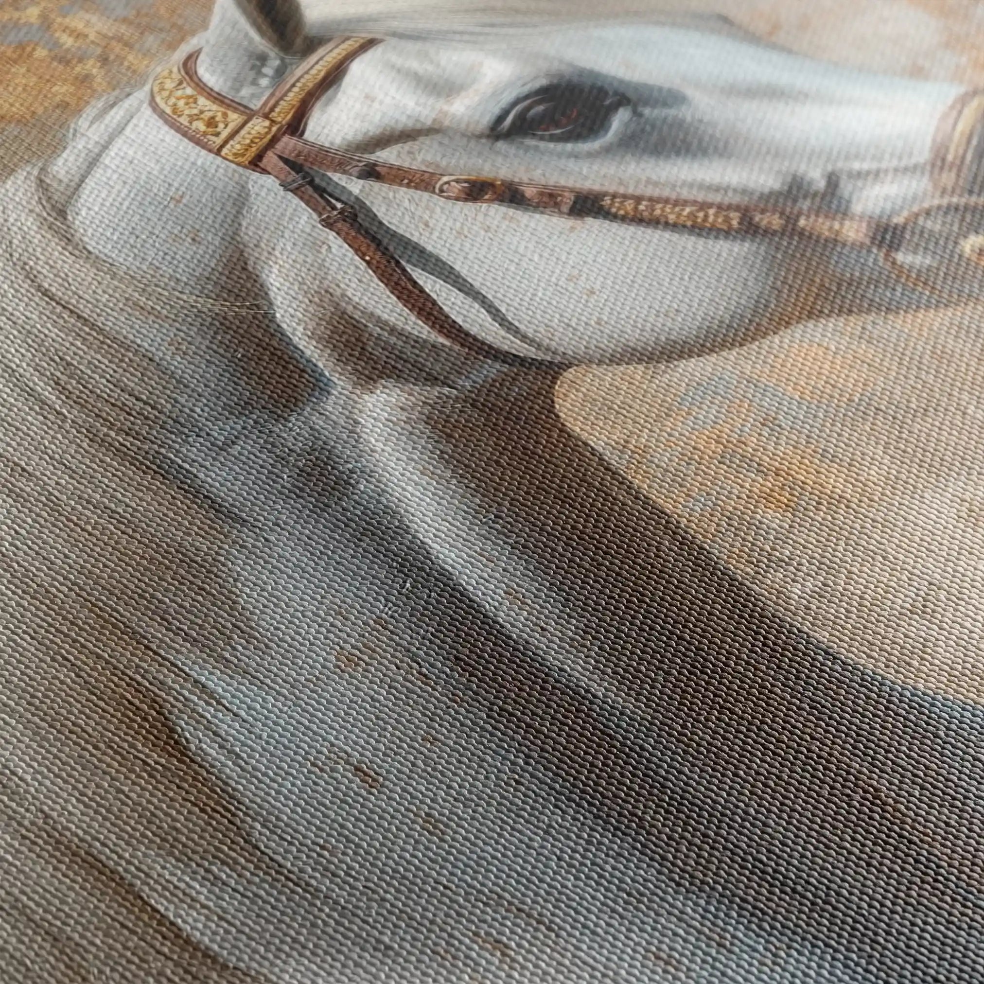 Horses 242 Canvas Art 90 x 60 cm / Stretched on hidden frame