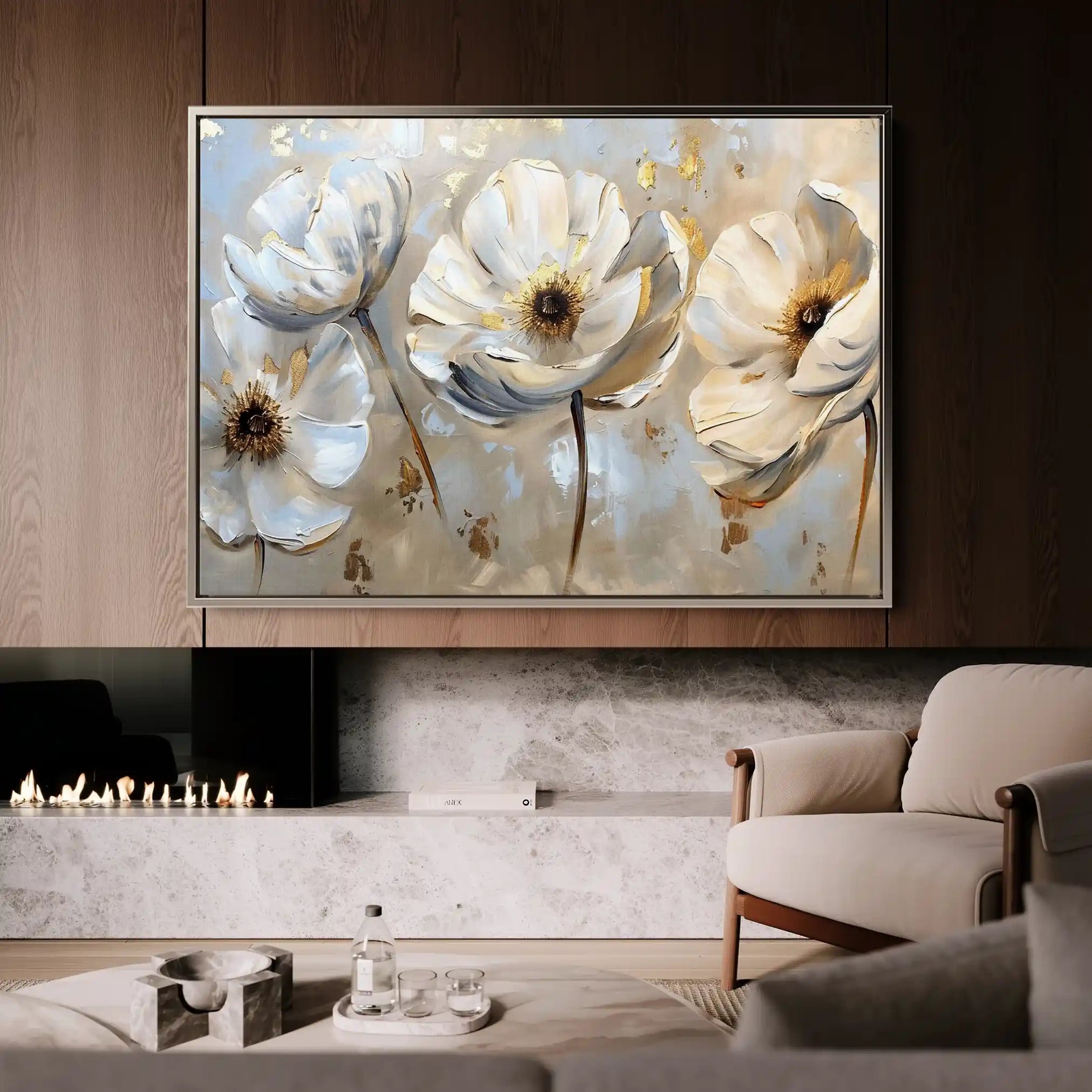 Floral Canvas Wall Art WAD244-F 90 x 60 cm / Stretched on hidden frame