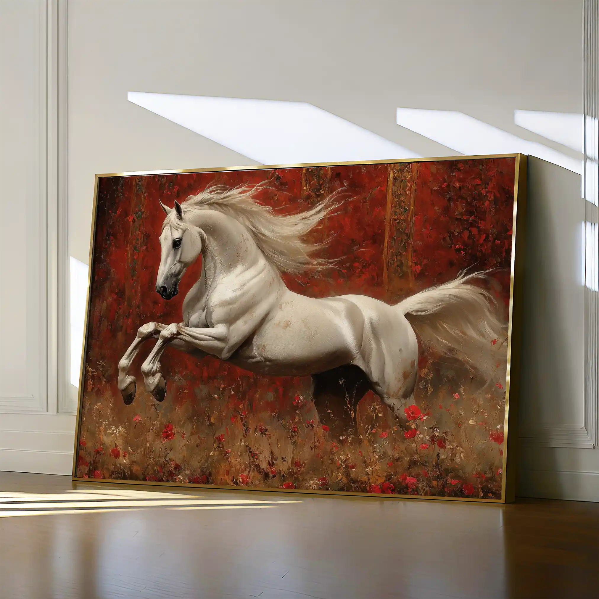Horses 244 Canvas Art 90 x 60 cm / Stretched on hidden frame