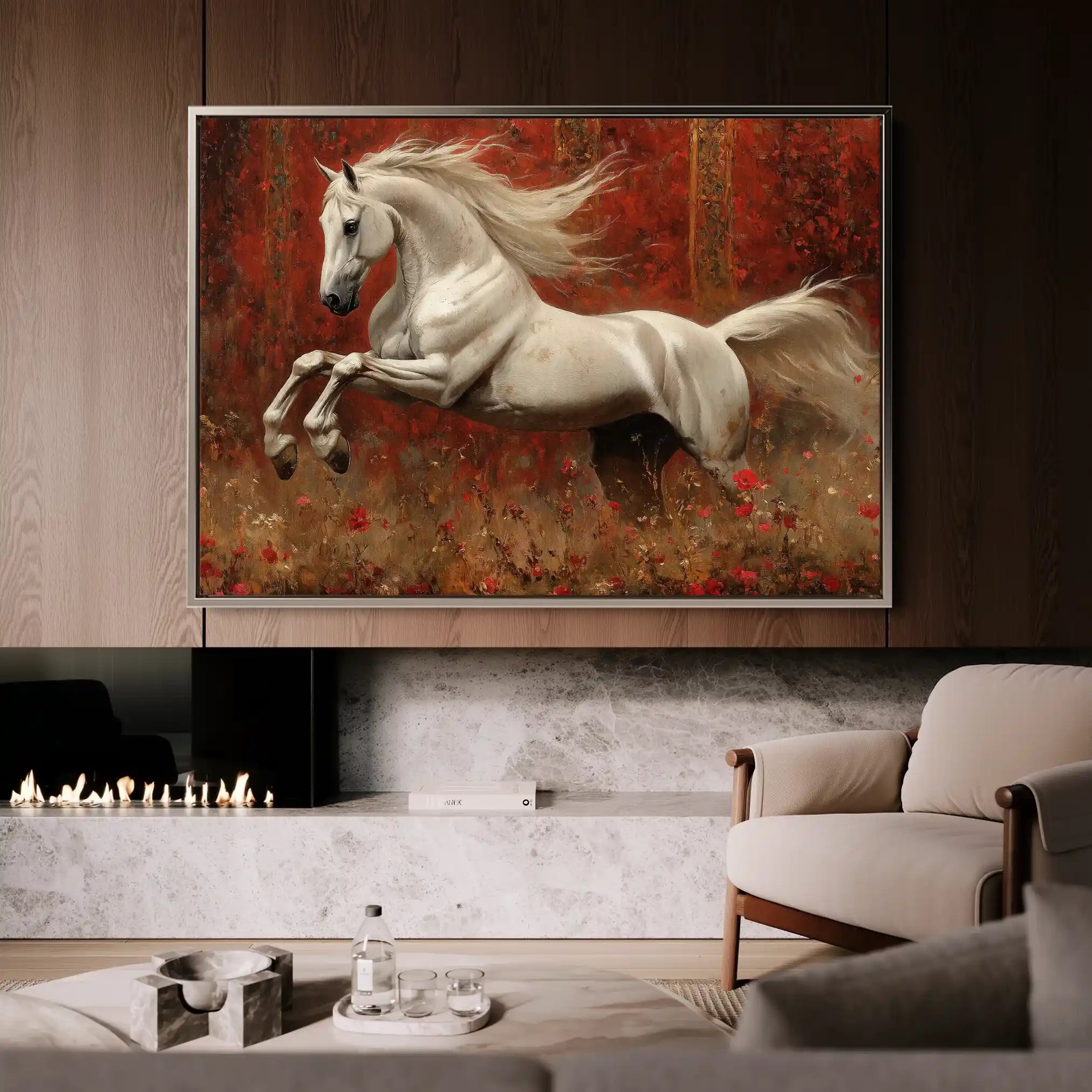 Horses 244 Canvas Art 90 x 60 cm / Stretched on hidden frame