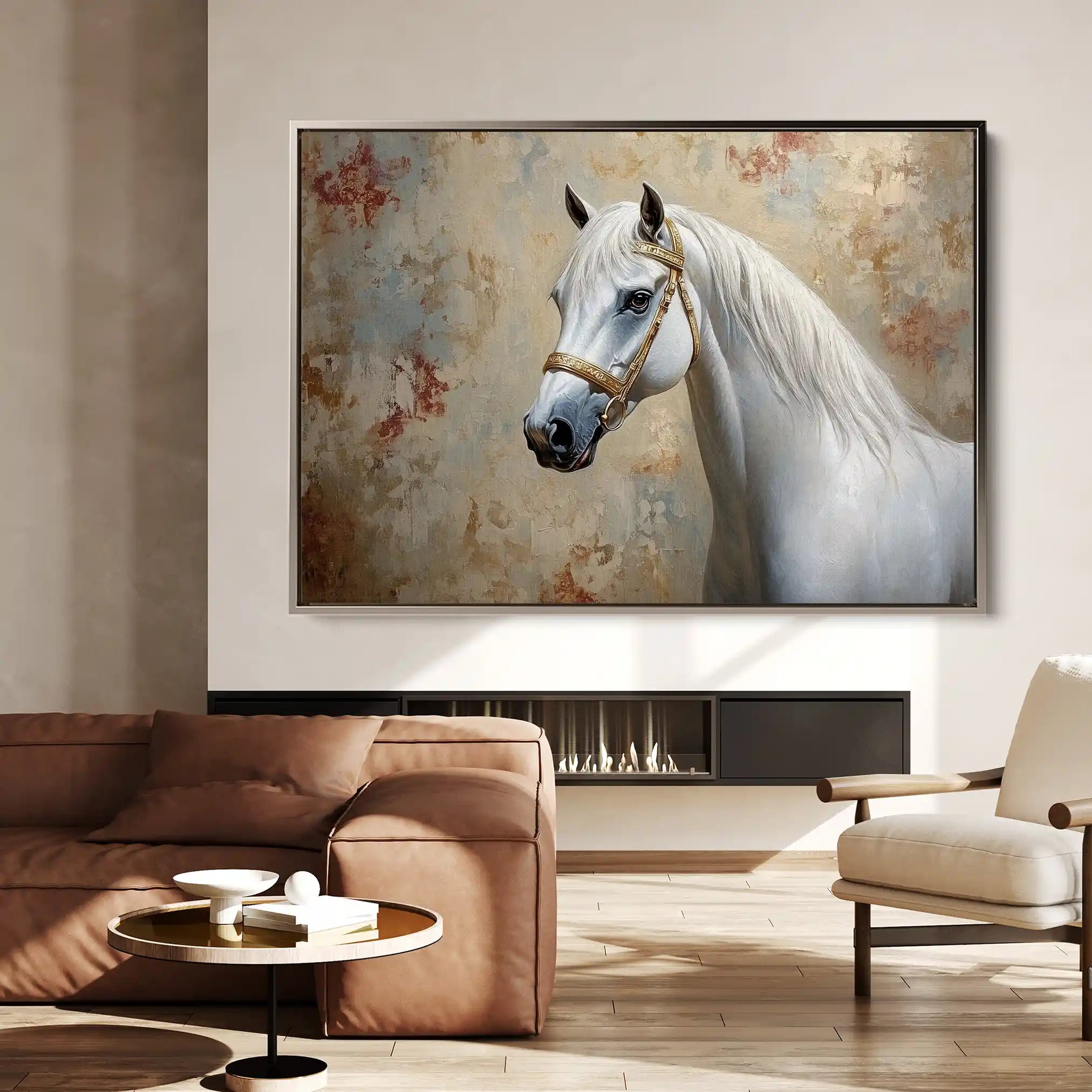 Horses 245 Canvas Art 90 x 60 cm / Stretched on hidden frame