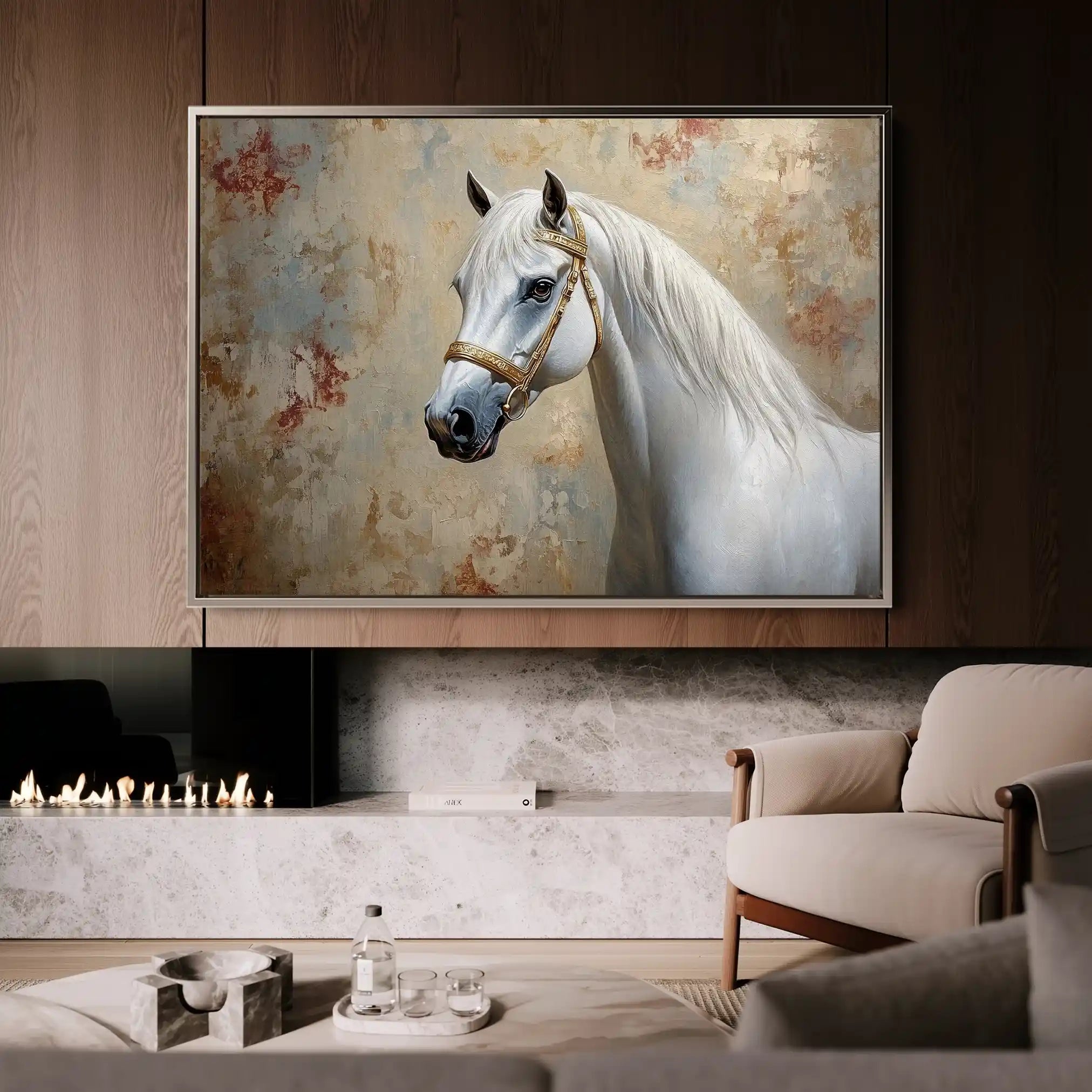 Horses 245 Canvas Art 90 x 60 cm / Stretched on hidden frame