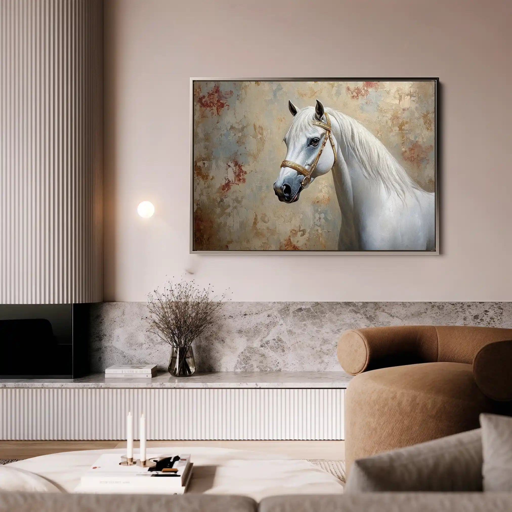 Horses 245 Canvas Art 90 x 60 cm / Stretched on hidden frame